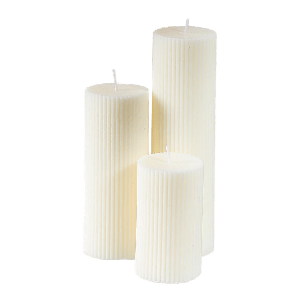 Candle Ripped Pillar Set