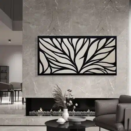 Black White Tree Handmade Oil Painted Framed Art