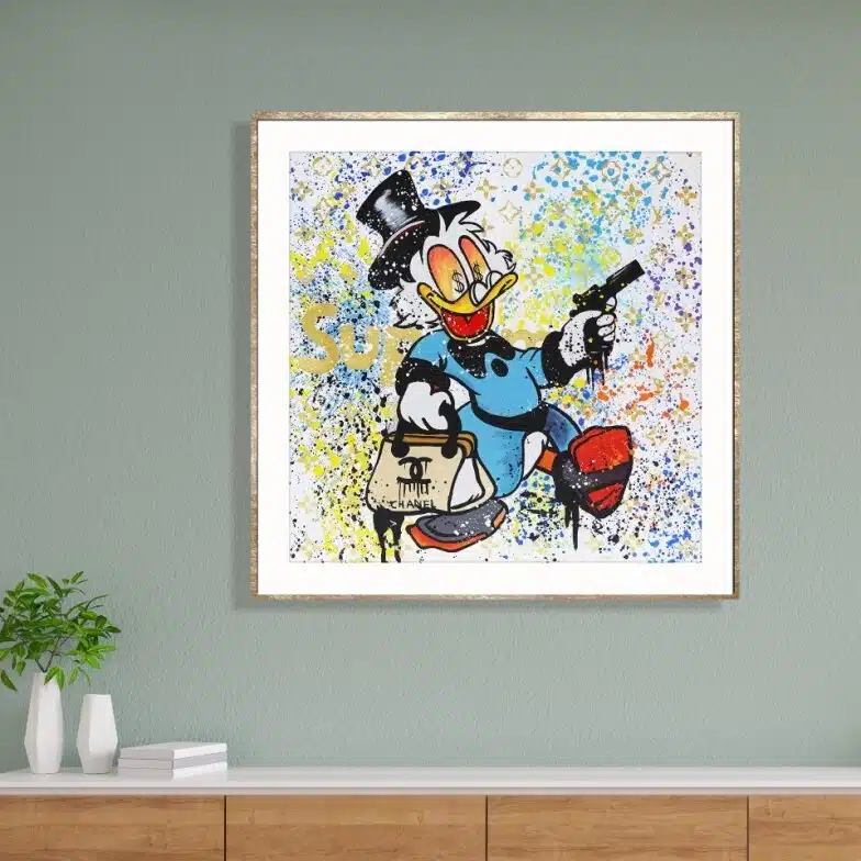 Donald Duck LV Handmade-Oil Painted Framed Art