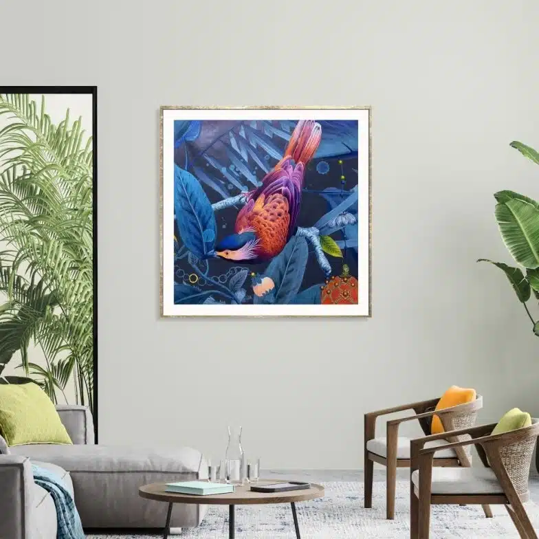 Nightingale Handmade-Oil Painted Framed Art