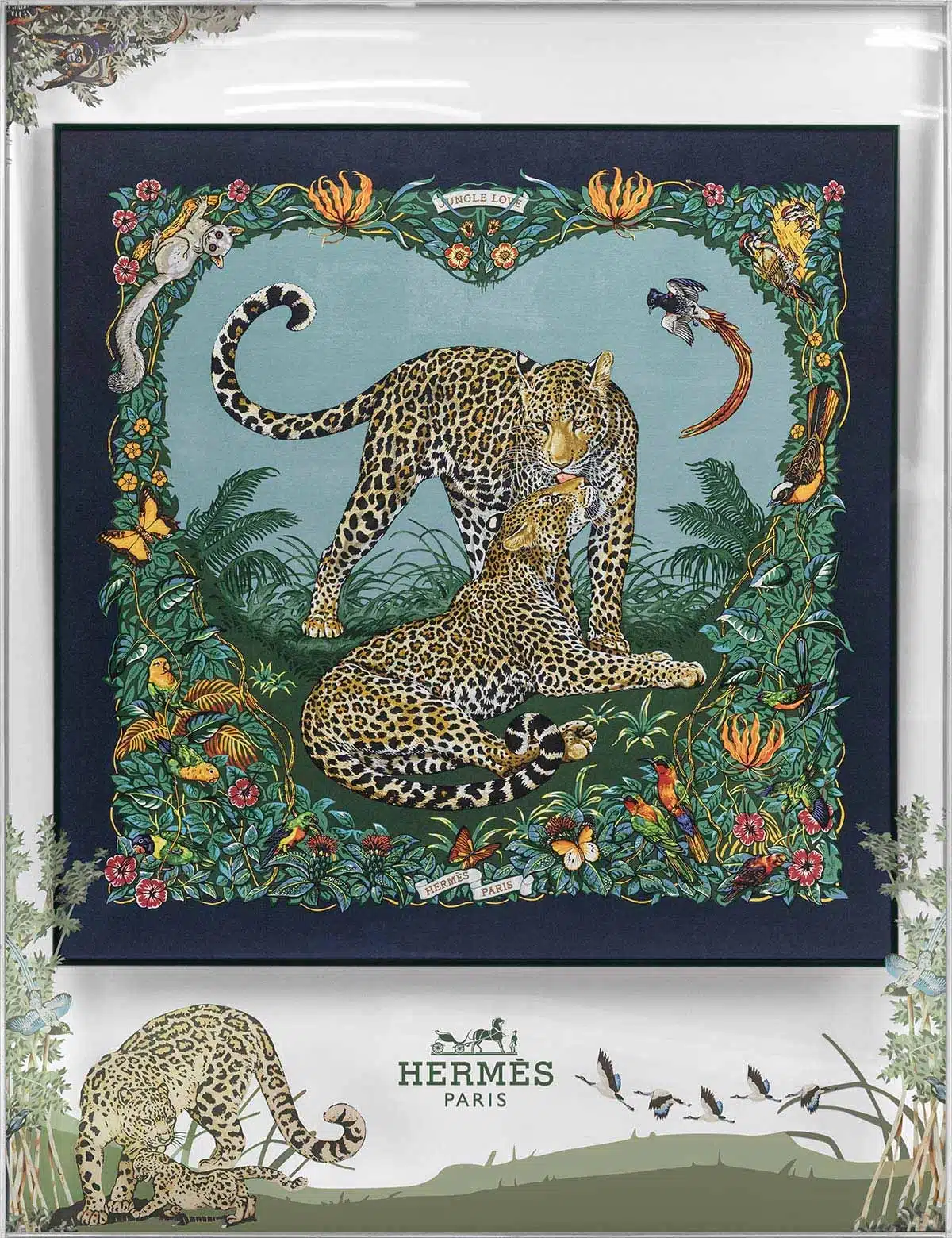 Ty Art Acrylic Hermes Scarf Tiger