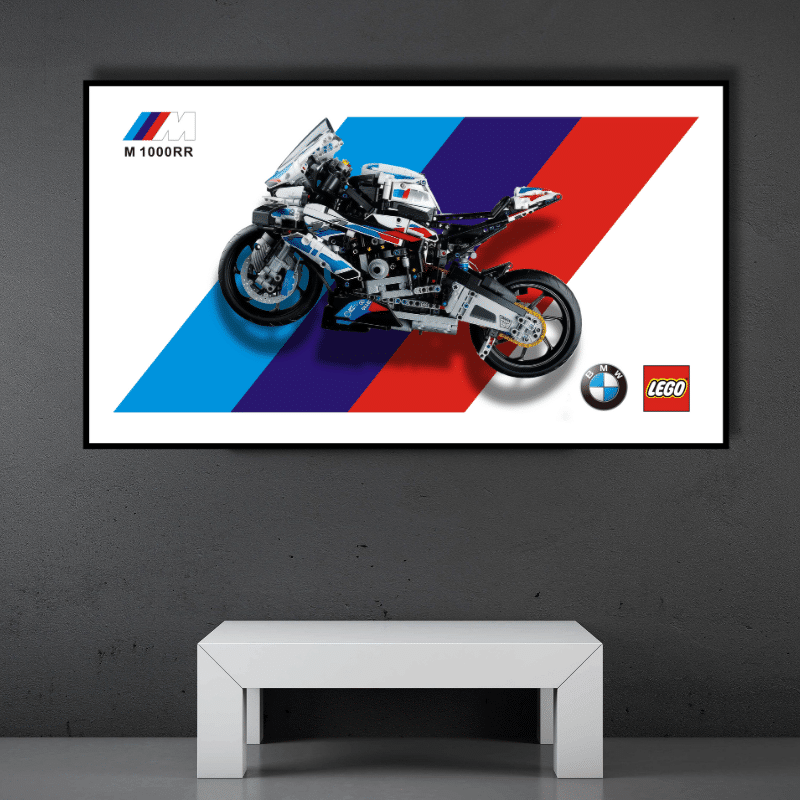 BMW Bike M 1000R Lego with Led Frame