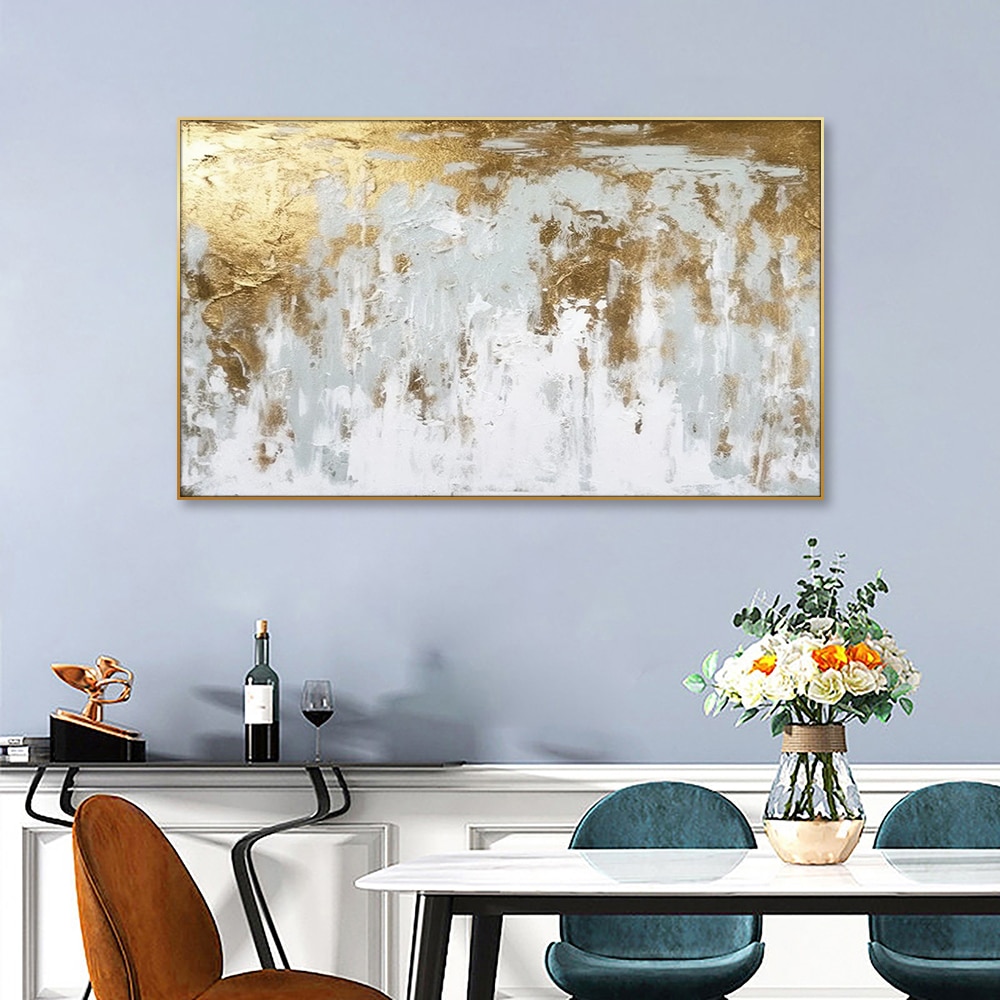 White Gold Framed Hand Made Canvas