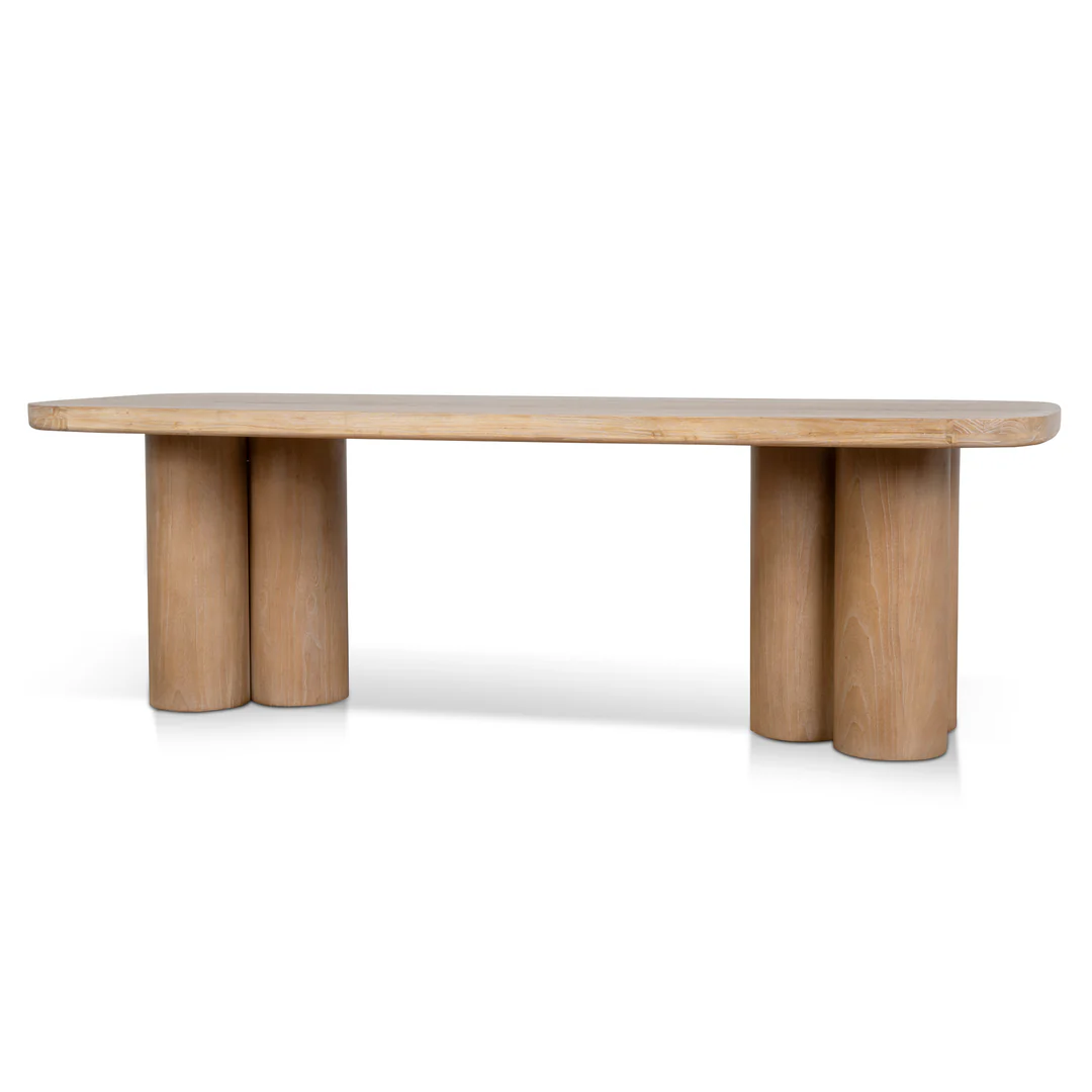 CDT8413-NI 2.4m Elm Dining Table – Light Natural