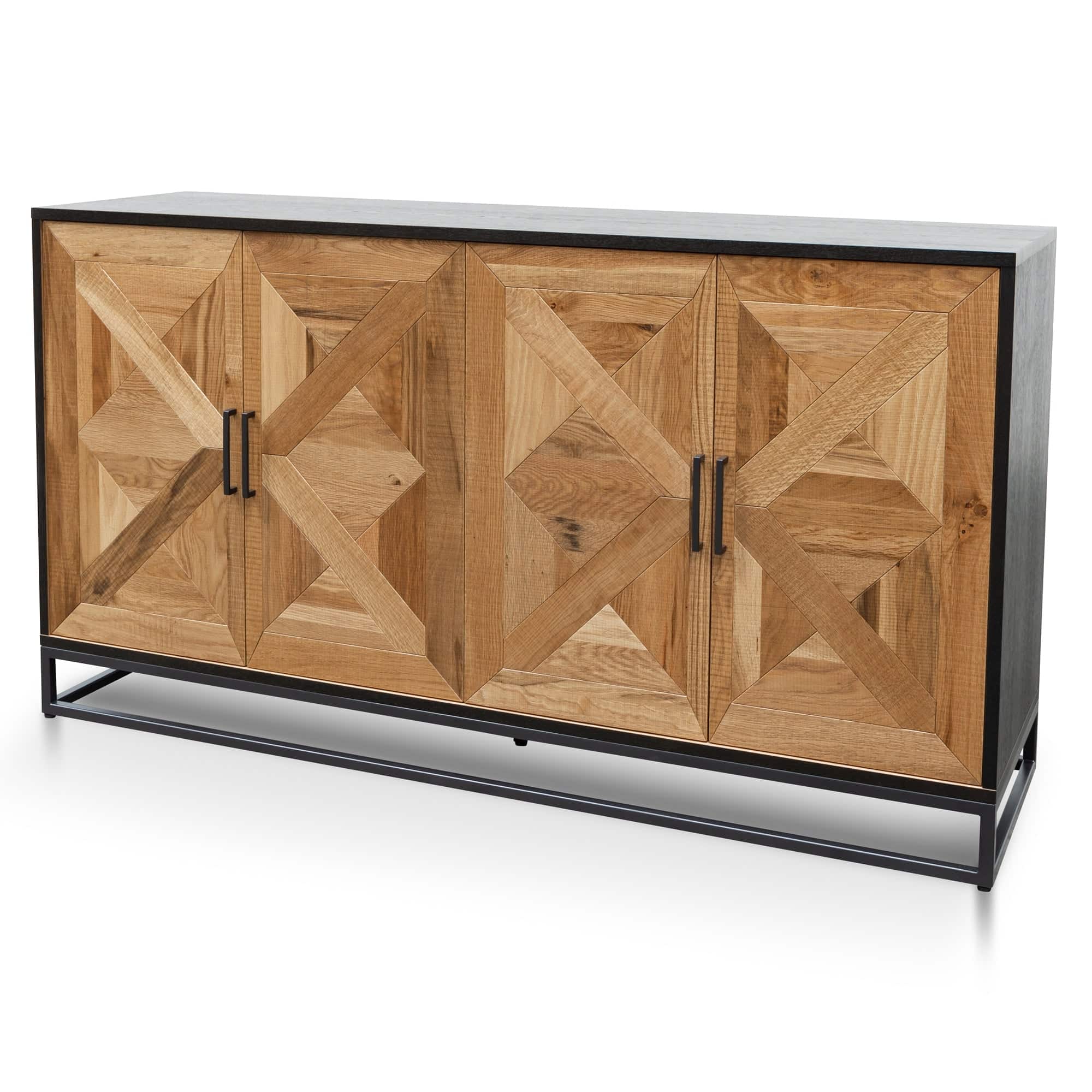 Wide Sideboard – European Knotty Oak and Peppercorn