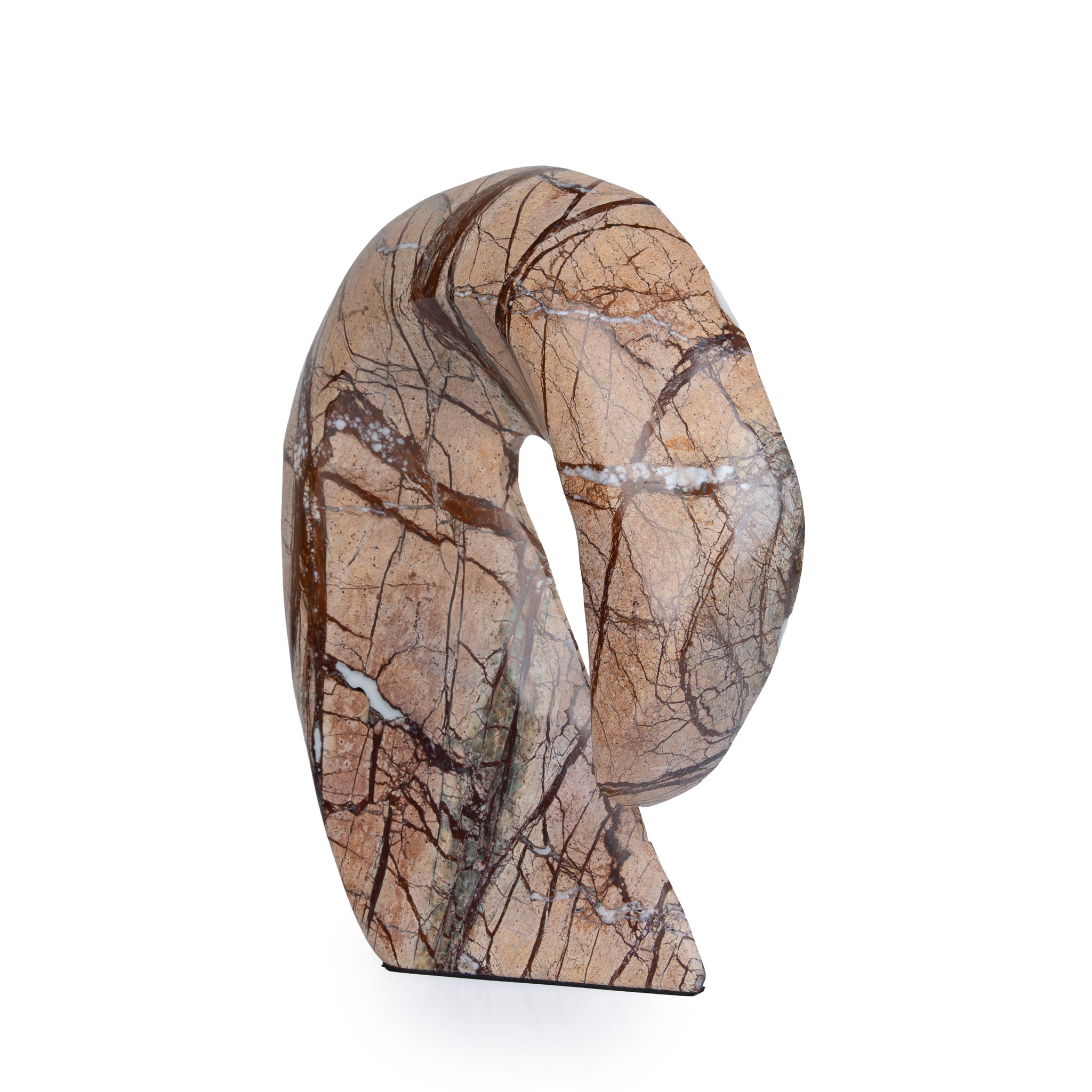 Sea Waves Marble Sculpture – Brown