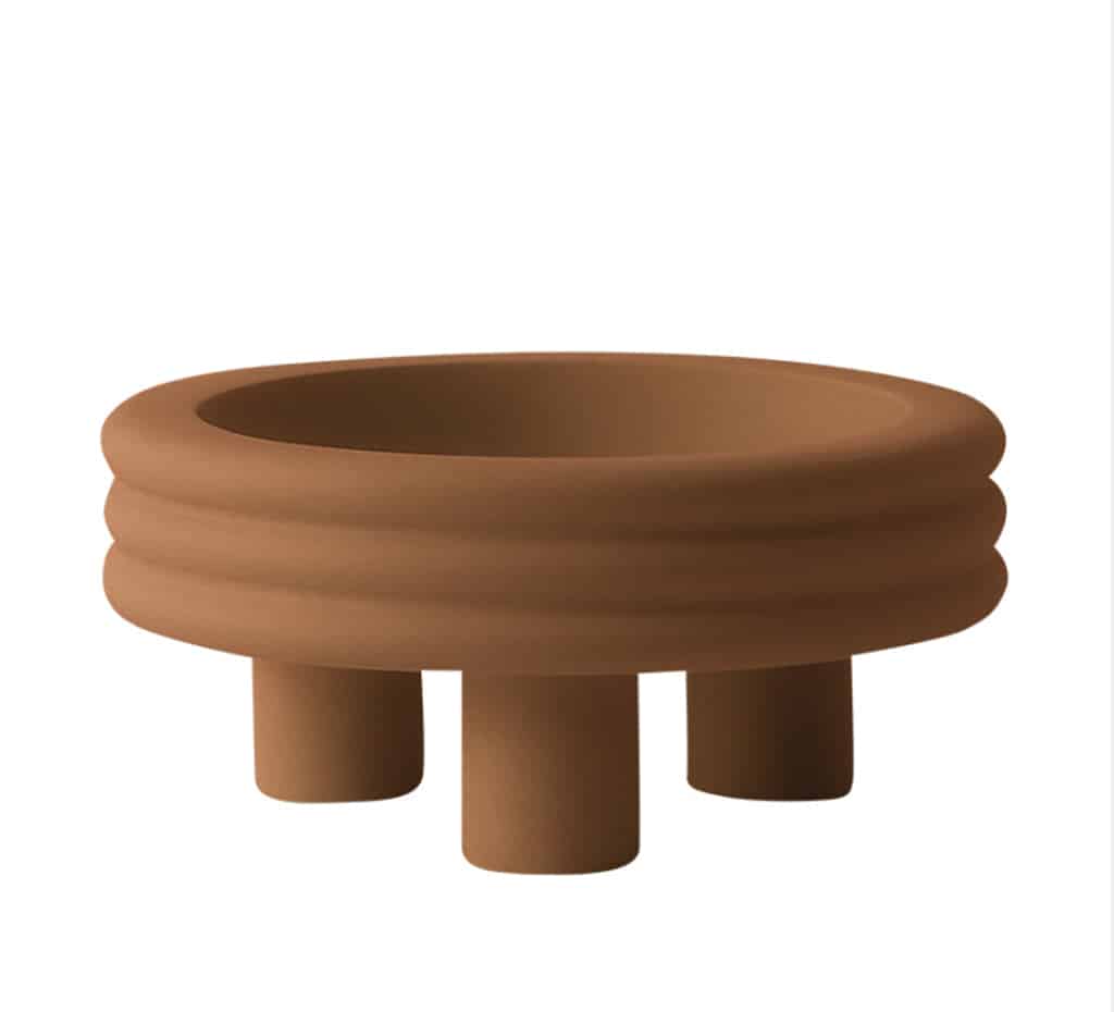Round Hight Plate – Brown