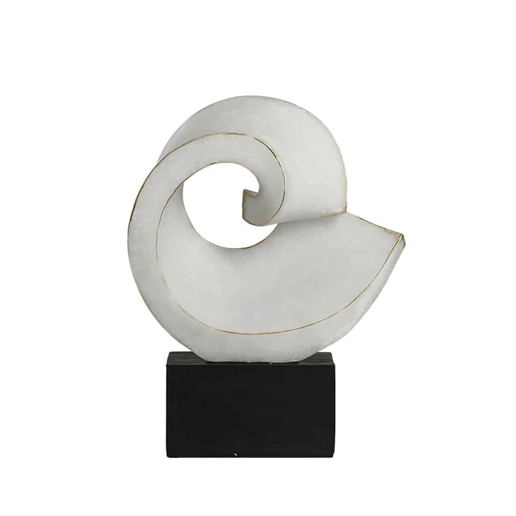 Spiral Reel Ornament – White