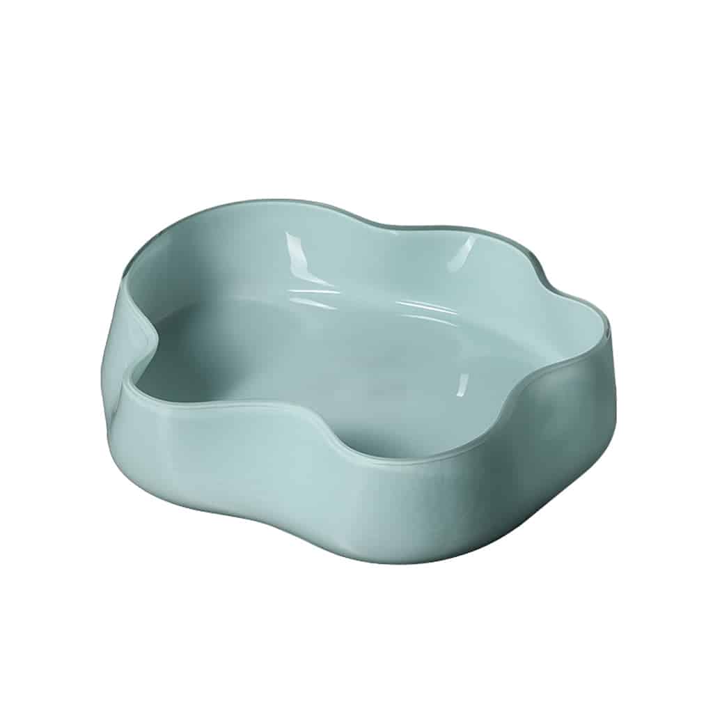 Glass Petal Plate A – Blue