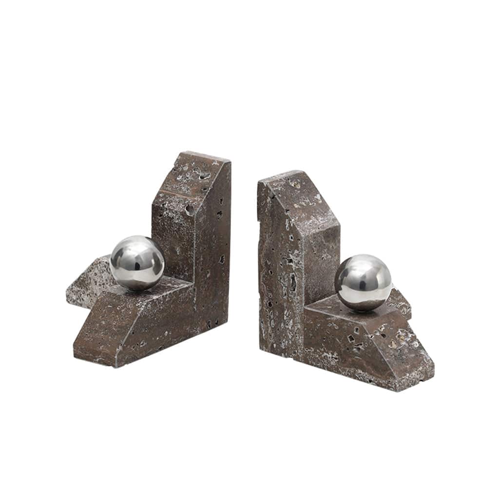 Marble Ballpoint Bookend – Grey