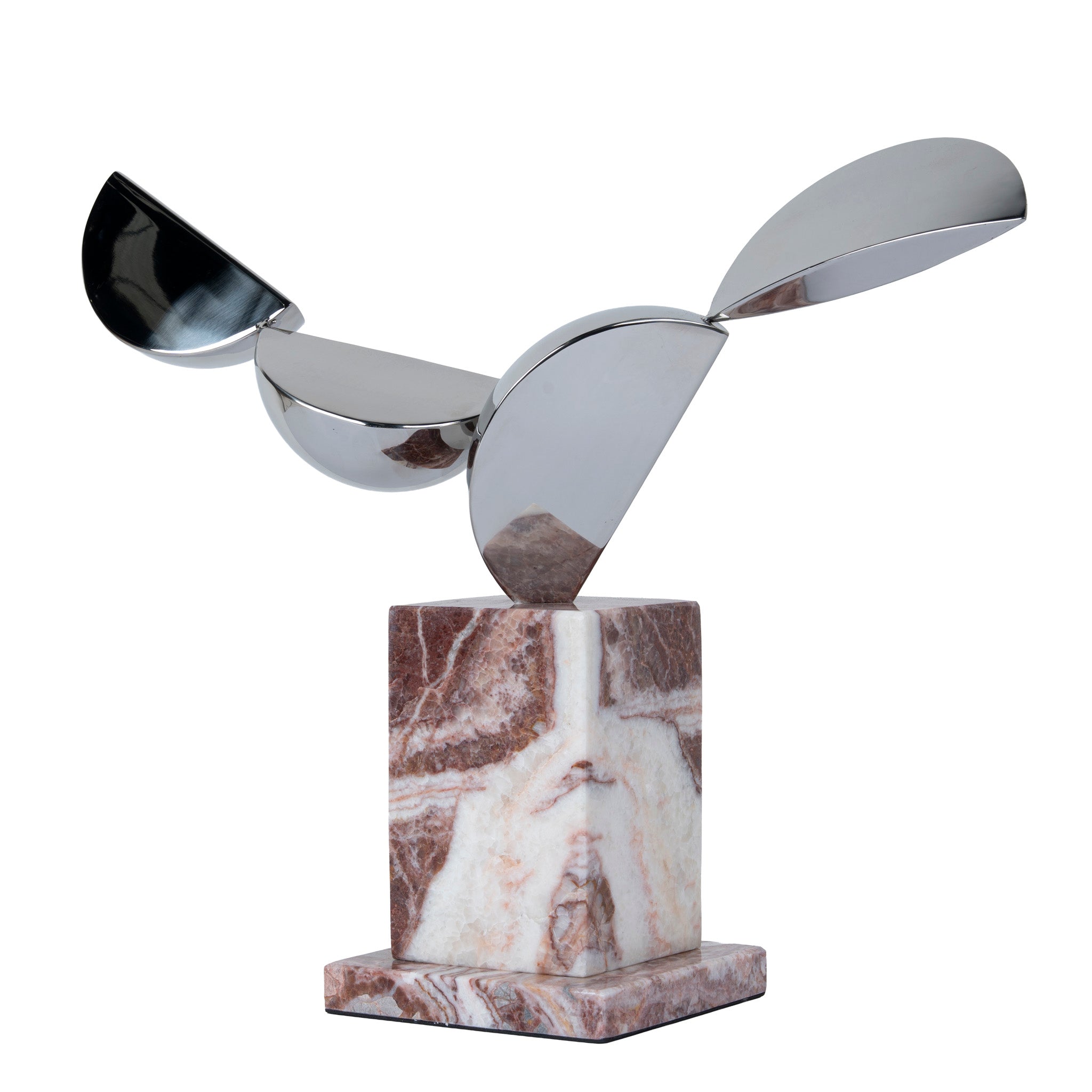 Silver Winged Sculpture – Red Ochre