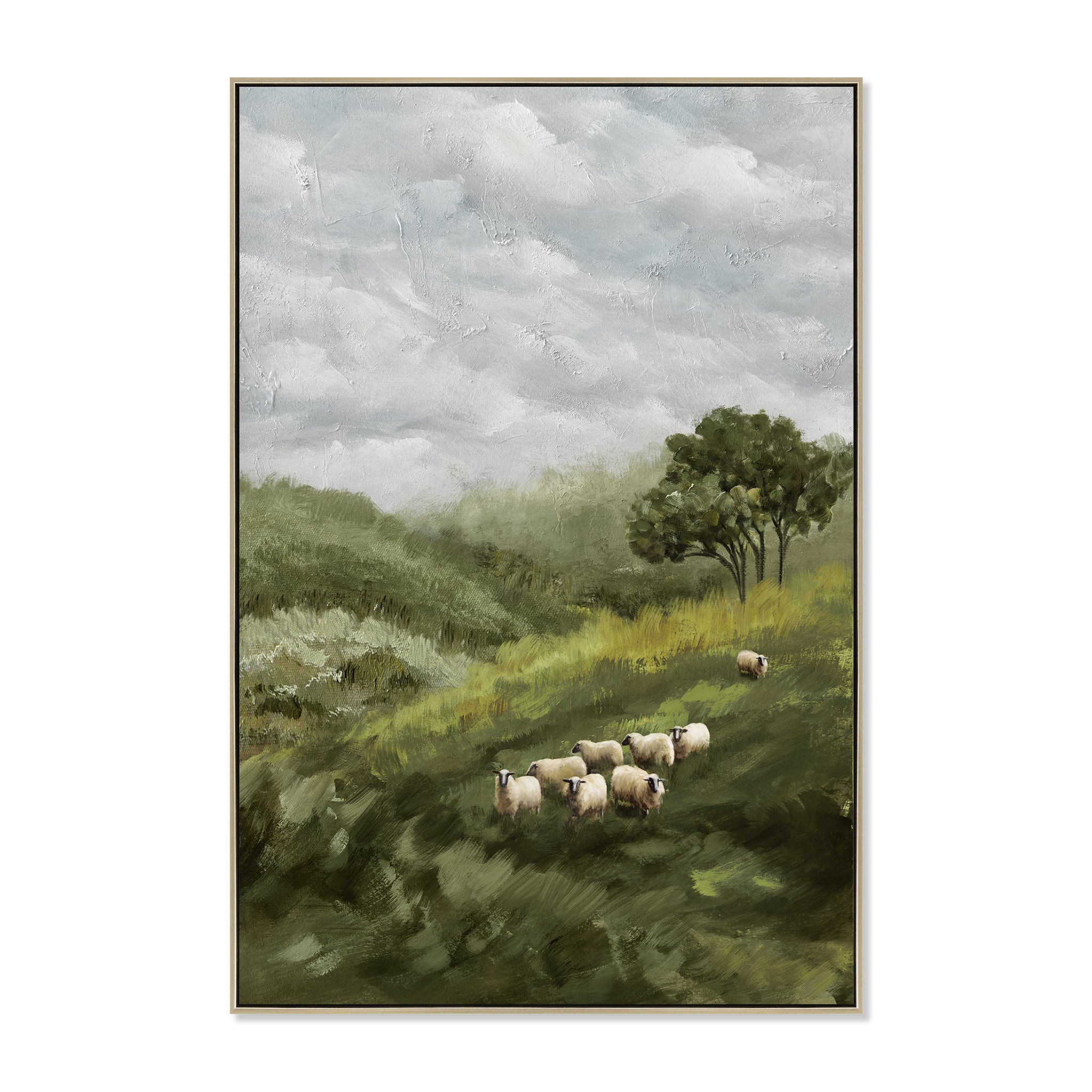80 x 120cm Framed Canvas – Natural (Design 12184)
