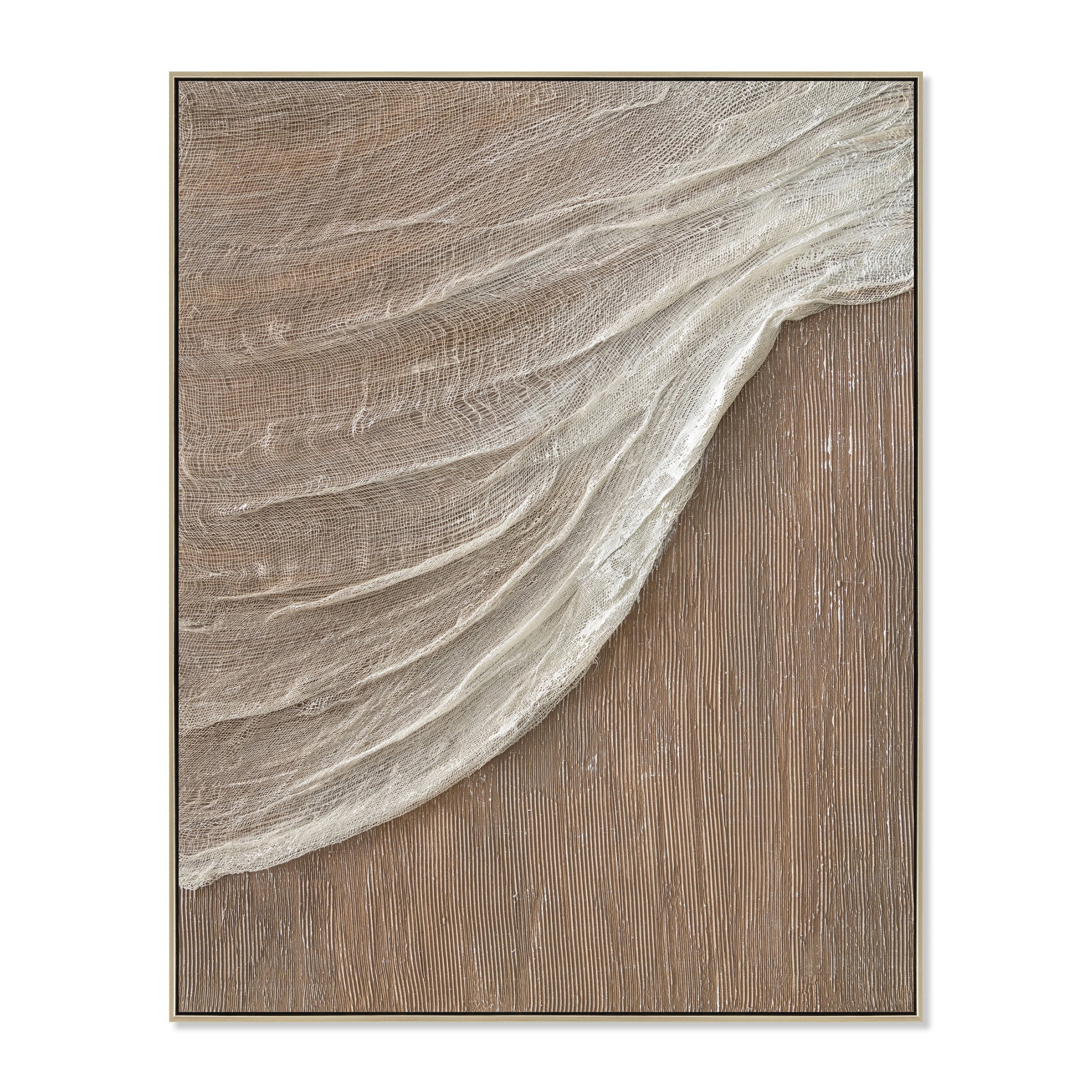 80 x 100cm Framed Canvas – Natural – CLO series