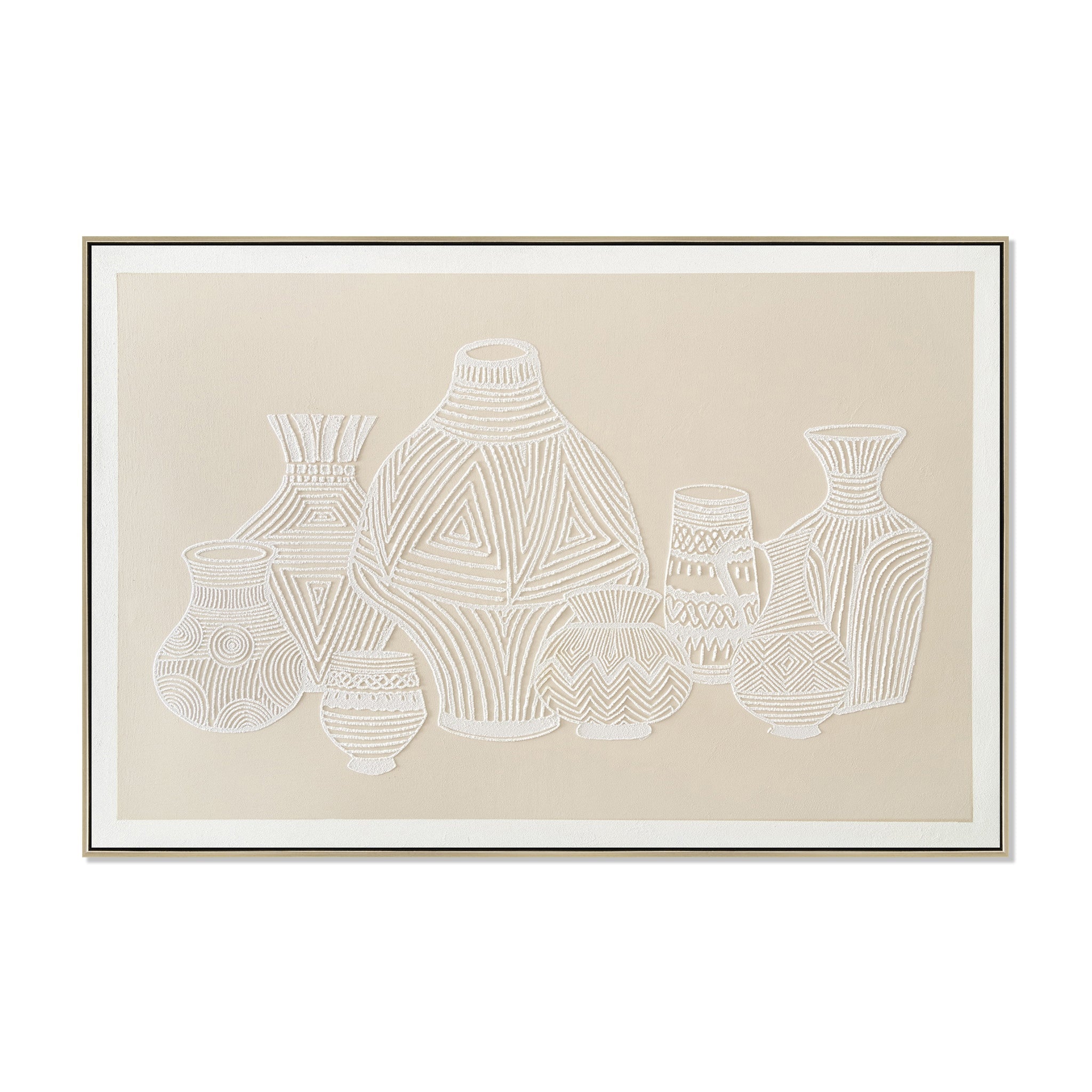 120 x 80cm Framed Canvas – Natural (Design 12198)