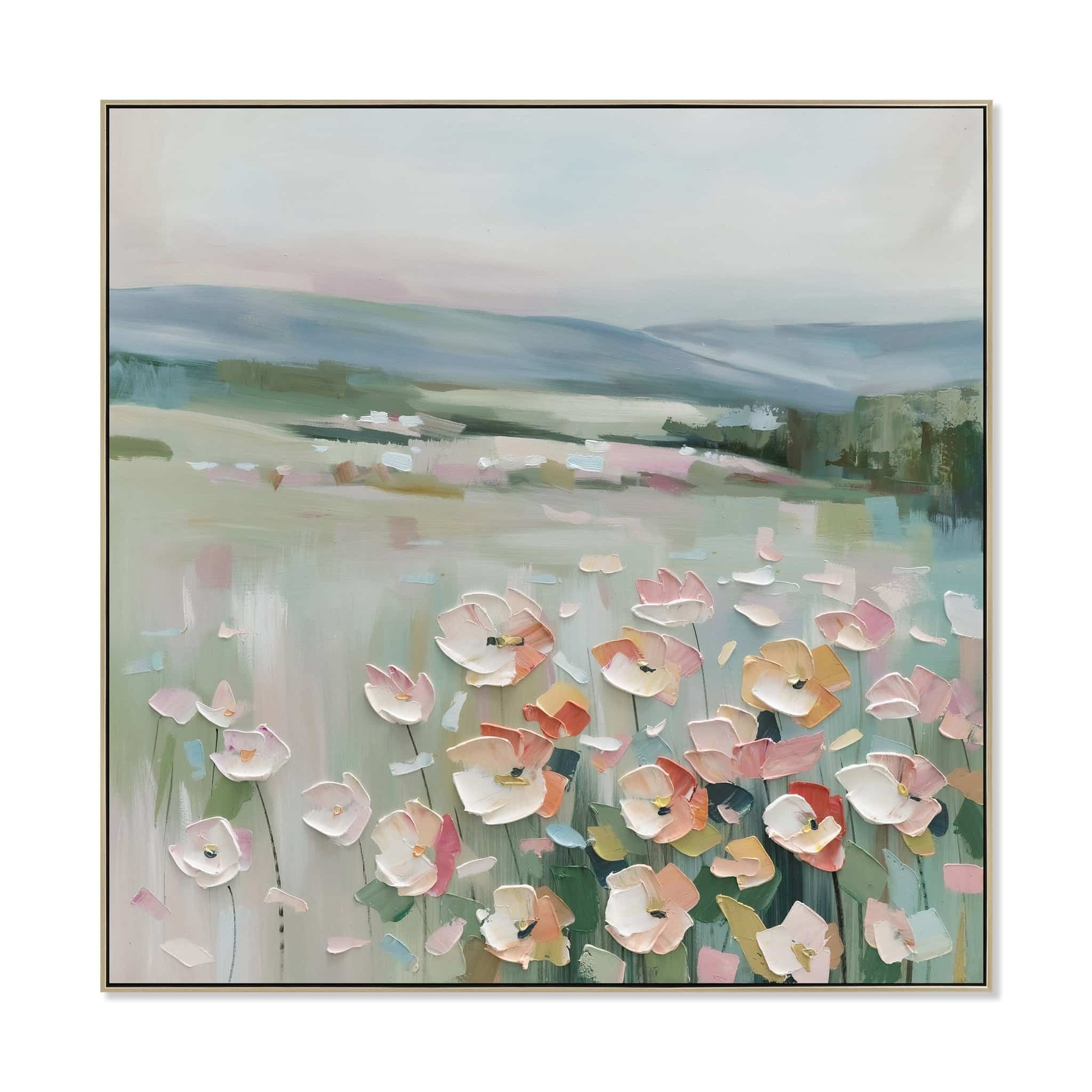 100 x 100cm Framed Canvas – Natural (Design 12201)