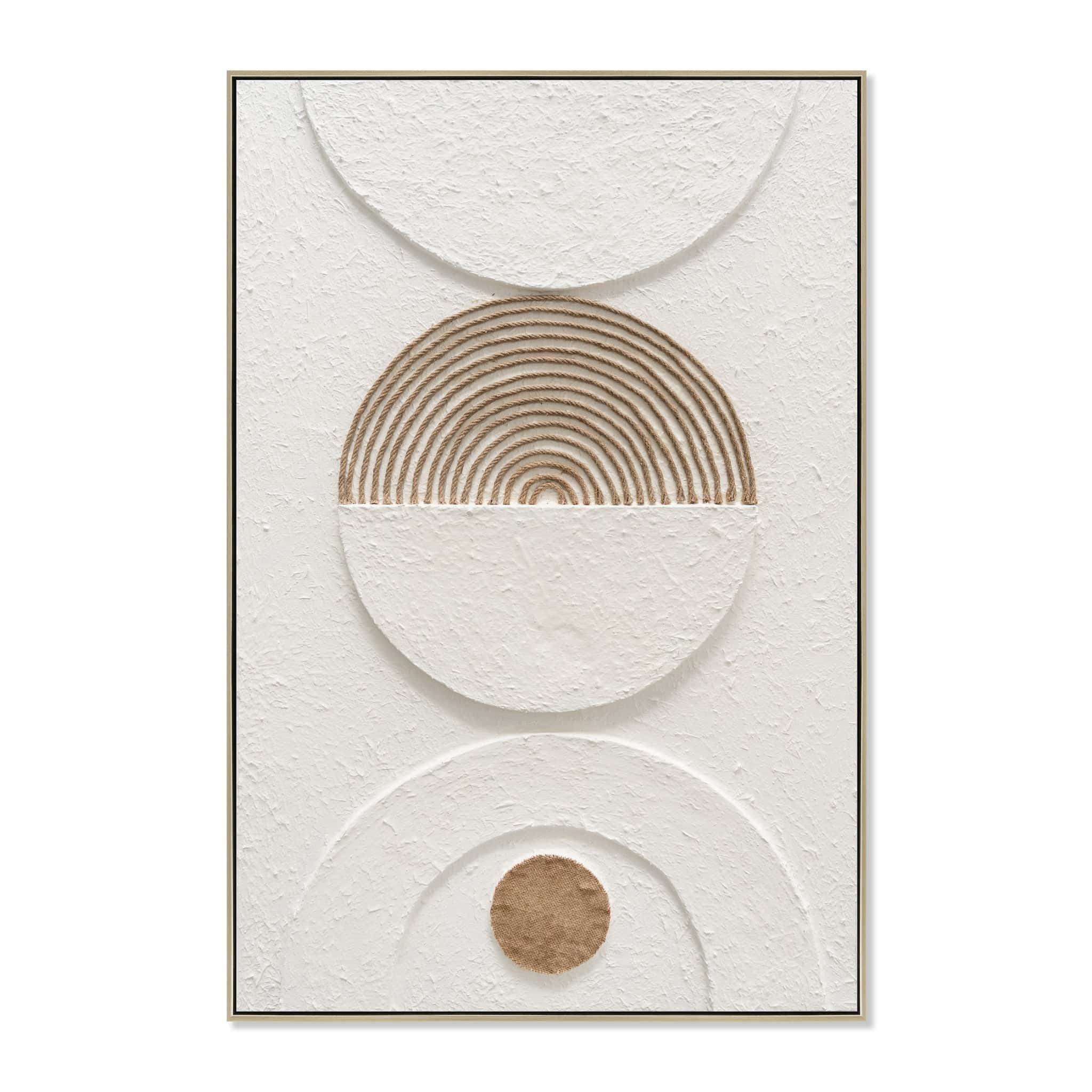 80 x 120cm Framed Canvas – Natural (82.5cm (W) x 4.5cm (D) x 122.5cm (H))