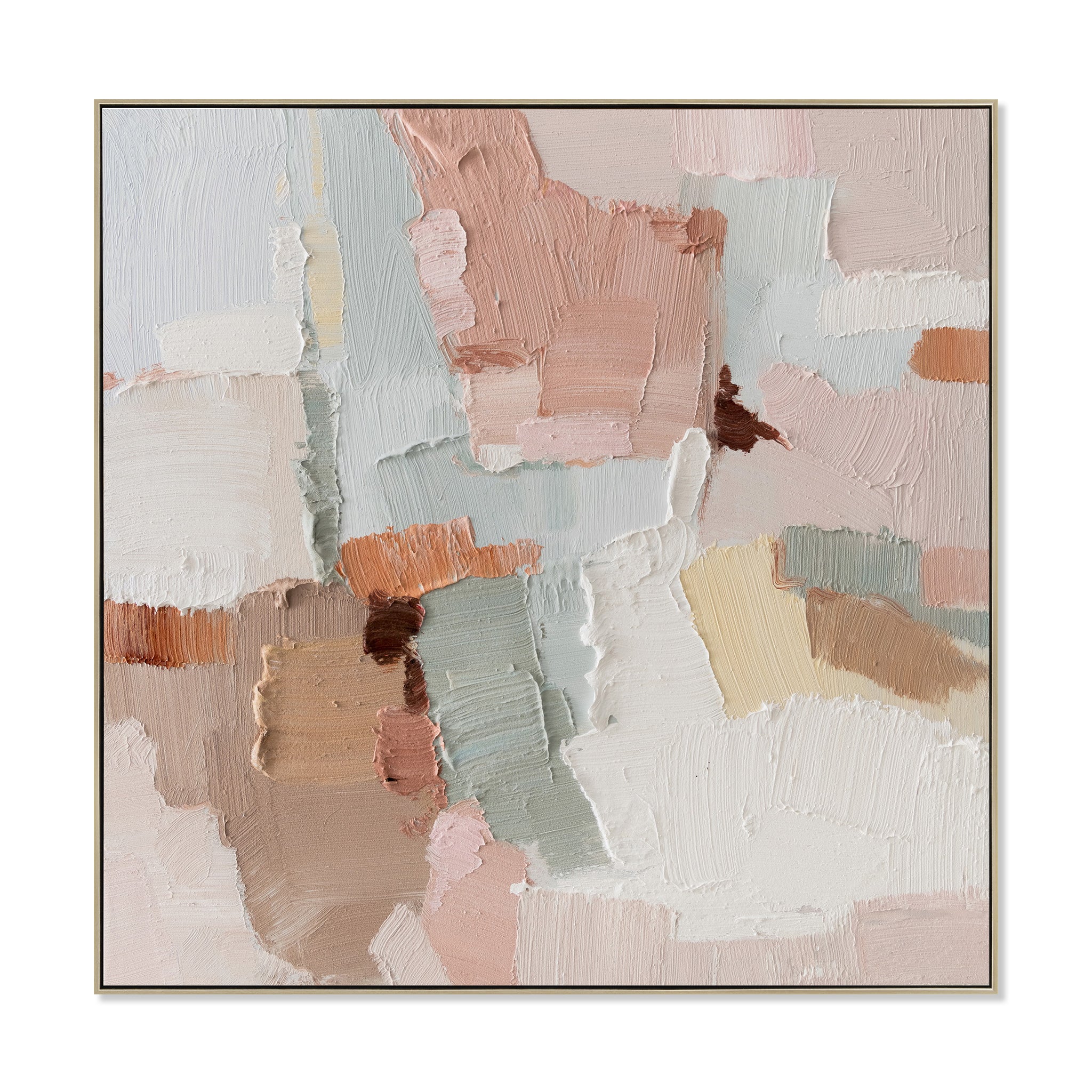 100 x 100cm Framed Canvas – Natural – CLO series