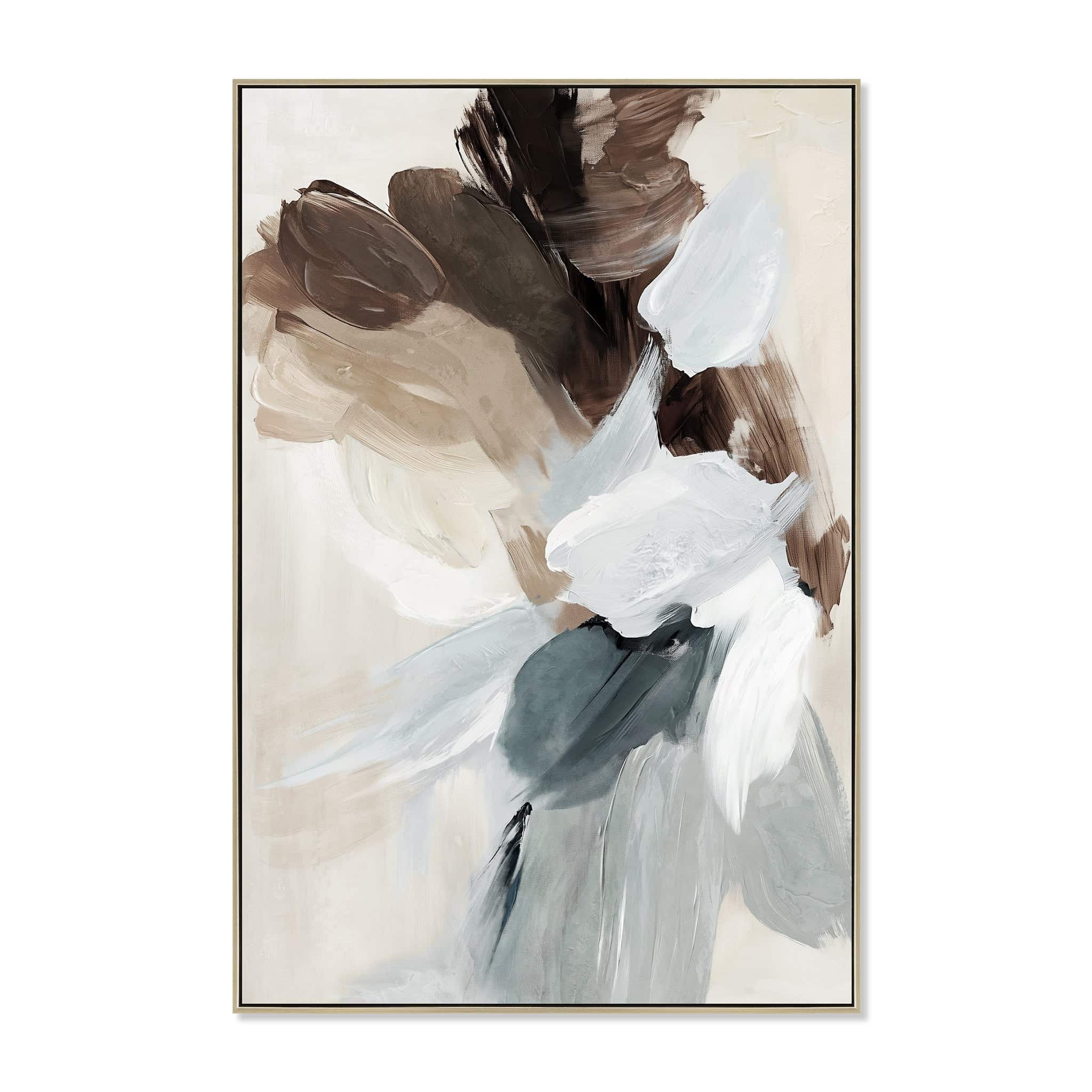 80 x 120cm Framed Canvas – Natural (Design 12223)