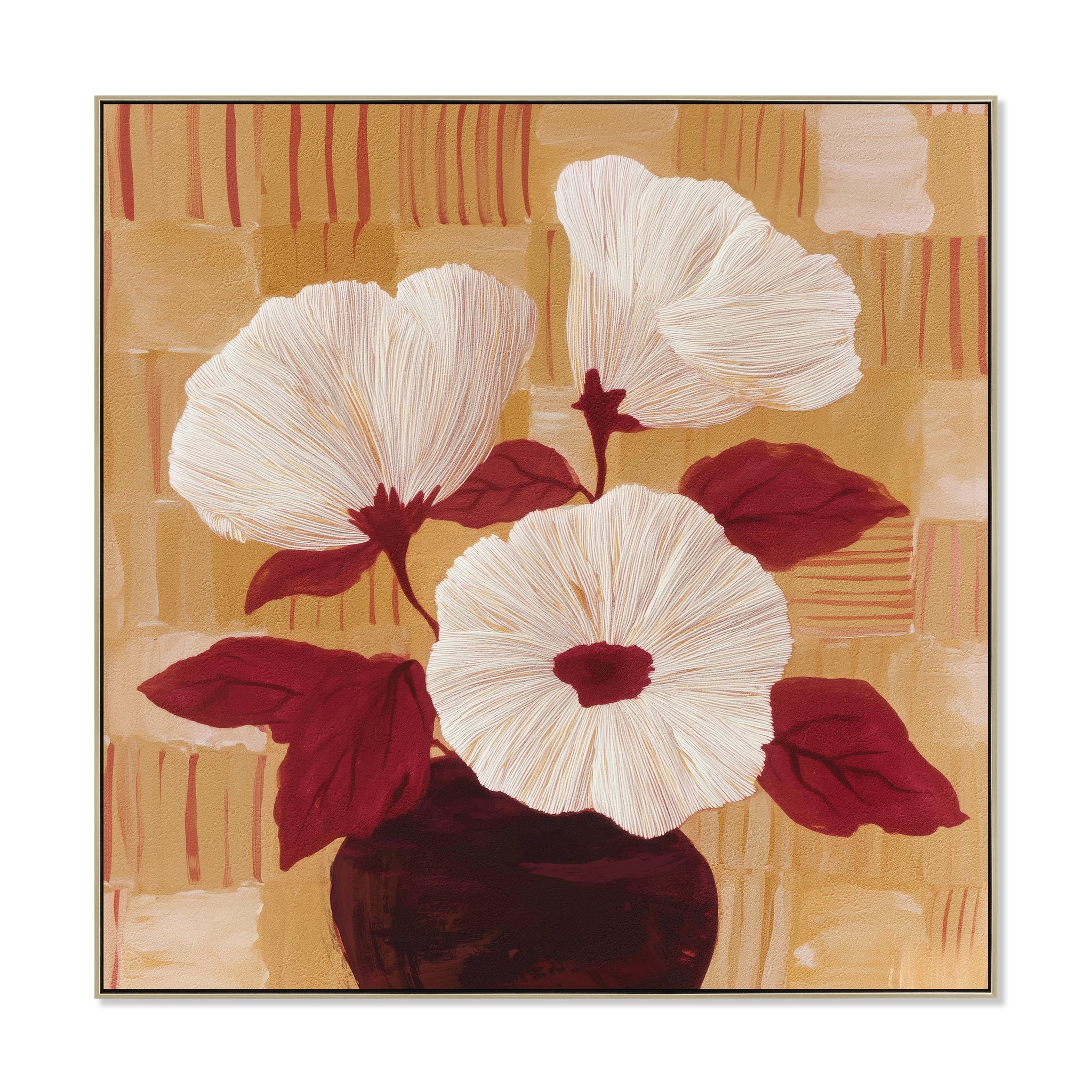 80 x 80cm Framed Canvas – Natural (Design 12225)