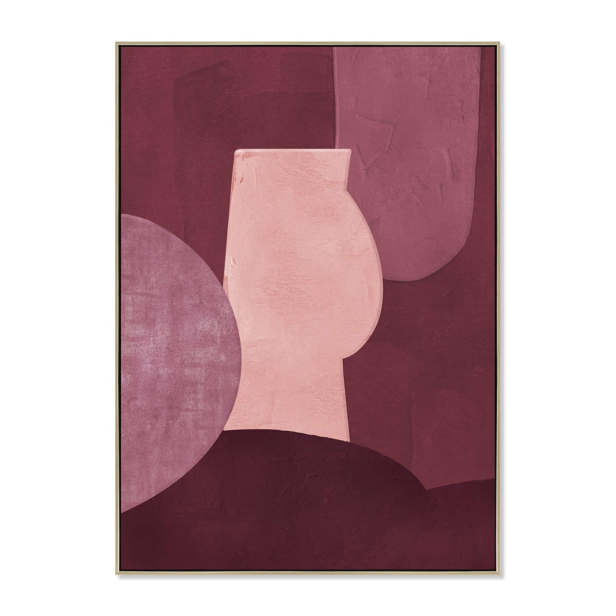 100 x 140cm Framed Canvas – Natural – CLO series