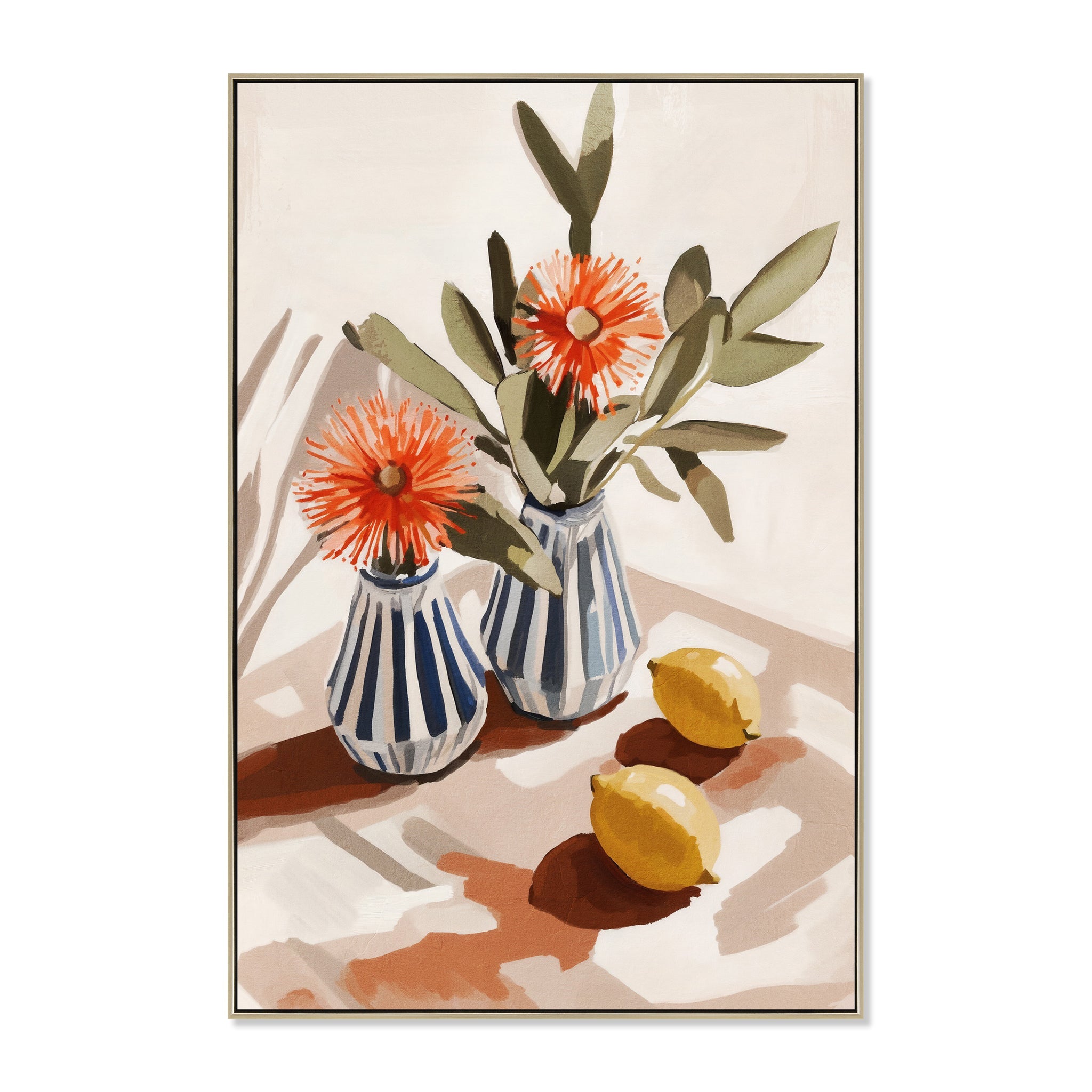 60 x 90cm Framed Canvas – Natural (Design 12233)