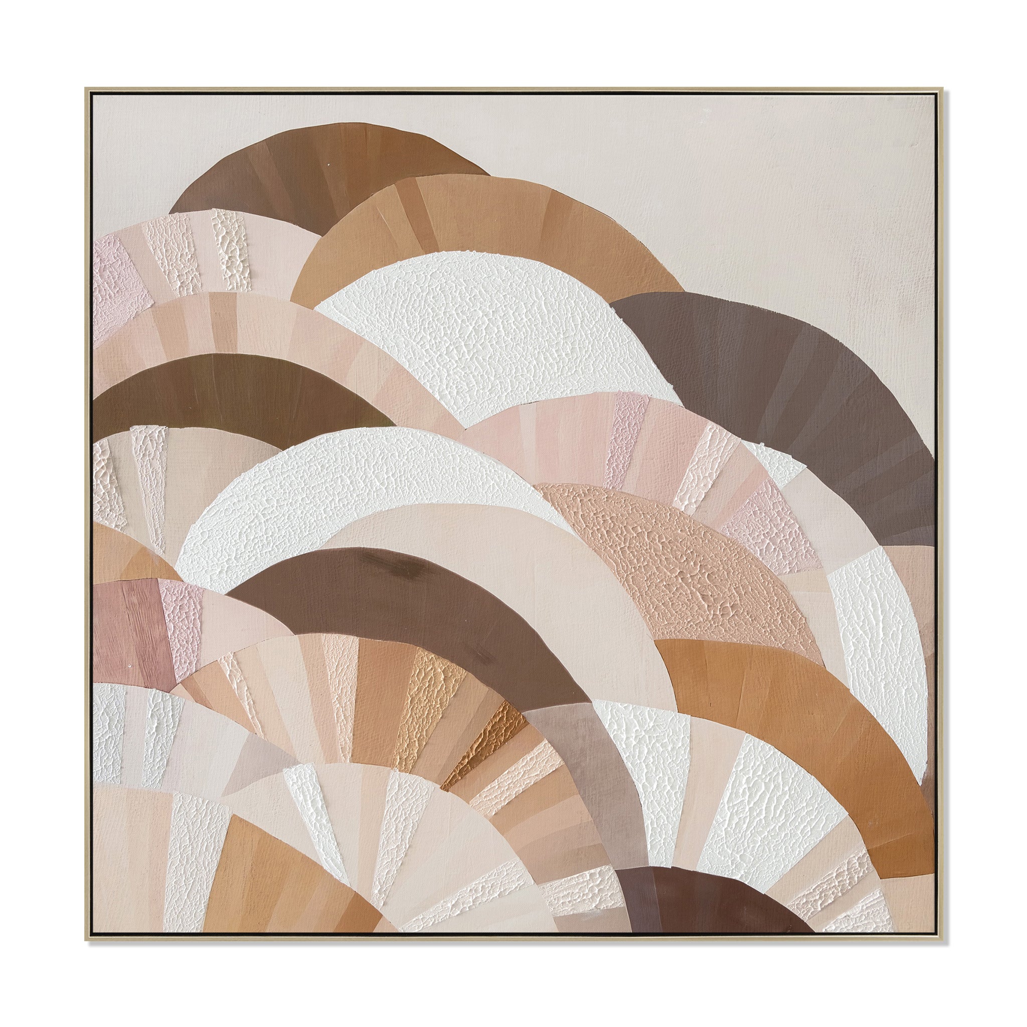 80 x 80cm Framed Canvas – Natural (Design 12237)
