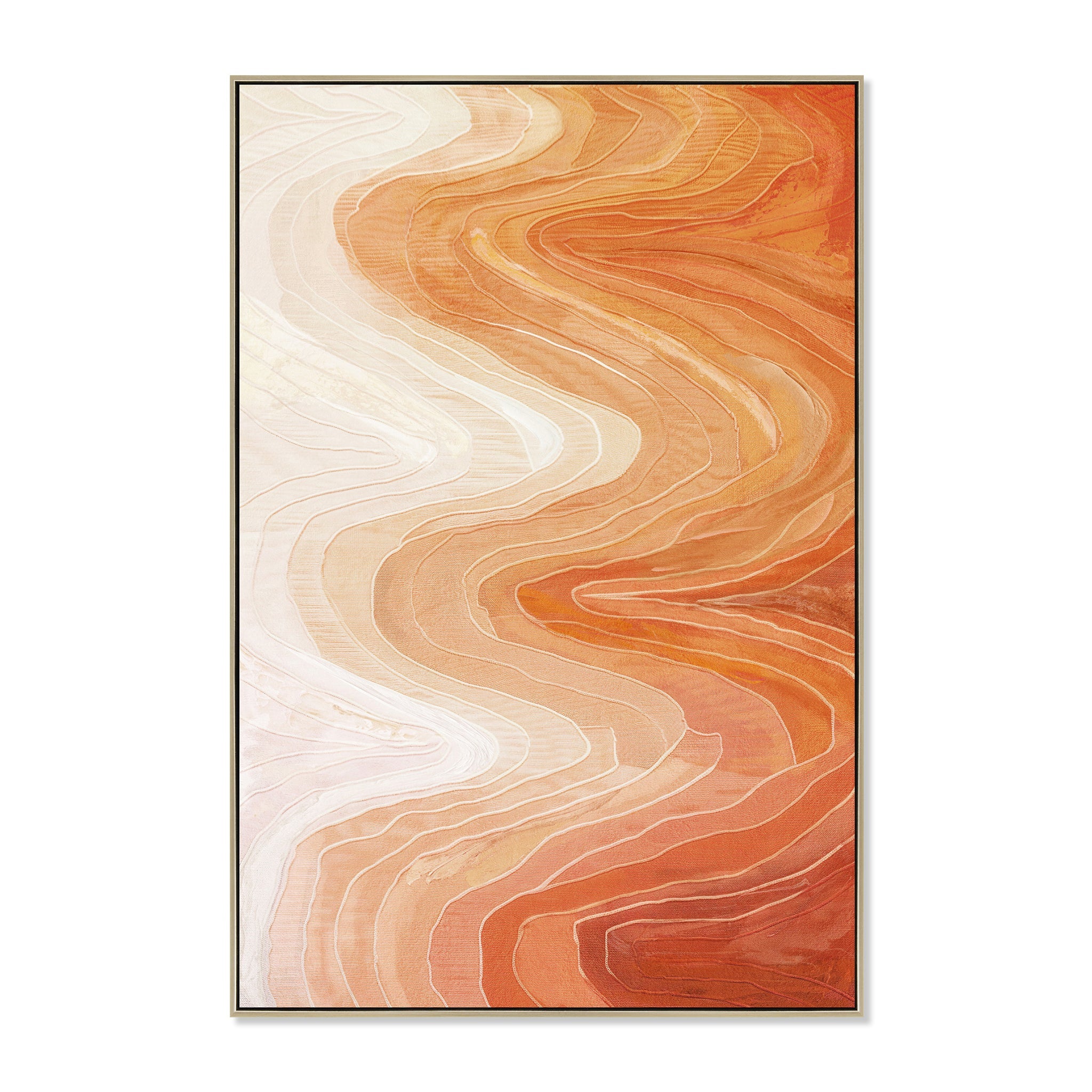 100 x 150cm Framed Canvas – Natural