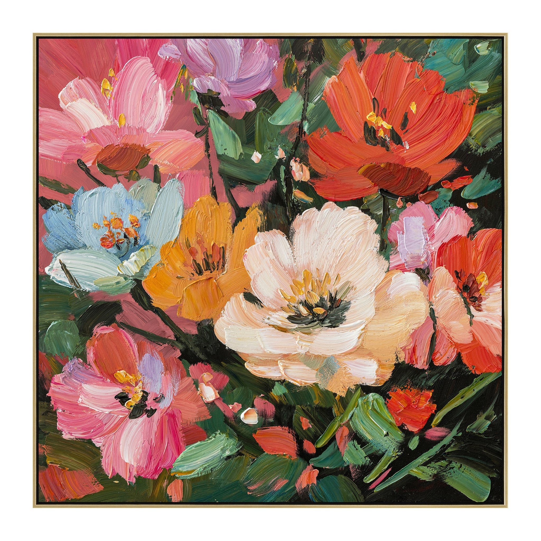 80 x 80cm Framed Canvas – Light Natural
