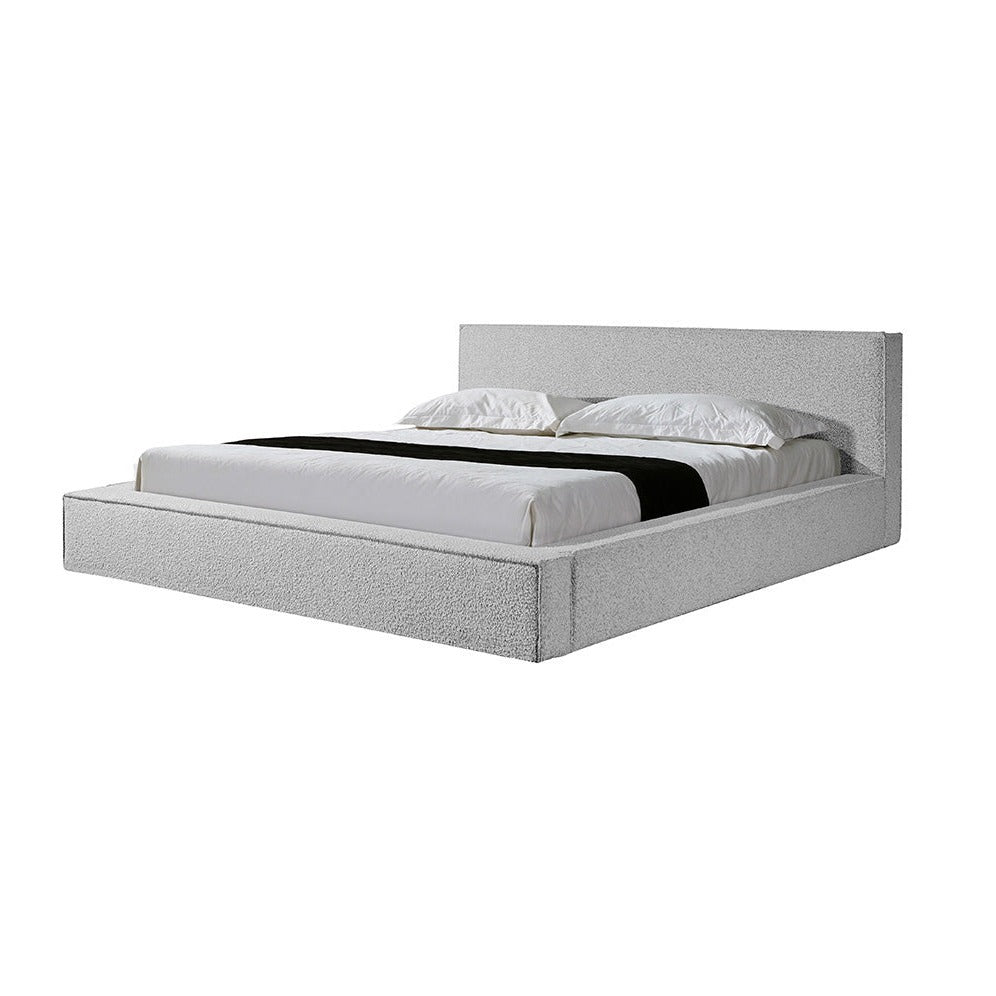 King Sized Bed Frame – Cloudy Pepper Boucle