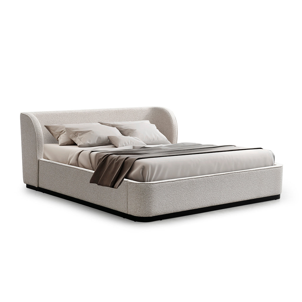 Queen Bed Frame – Clay Grey (170cm (W) x 210cm (D) x 85cm (H))
