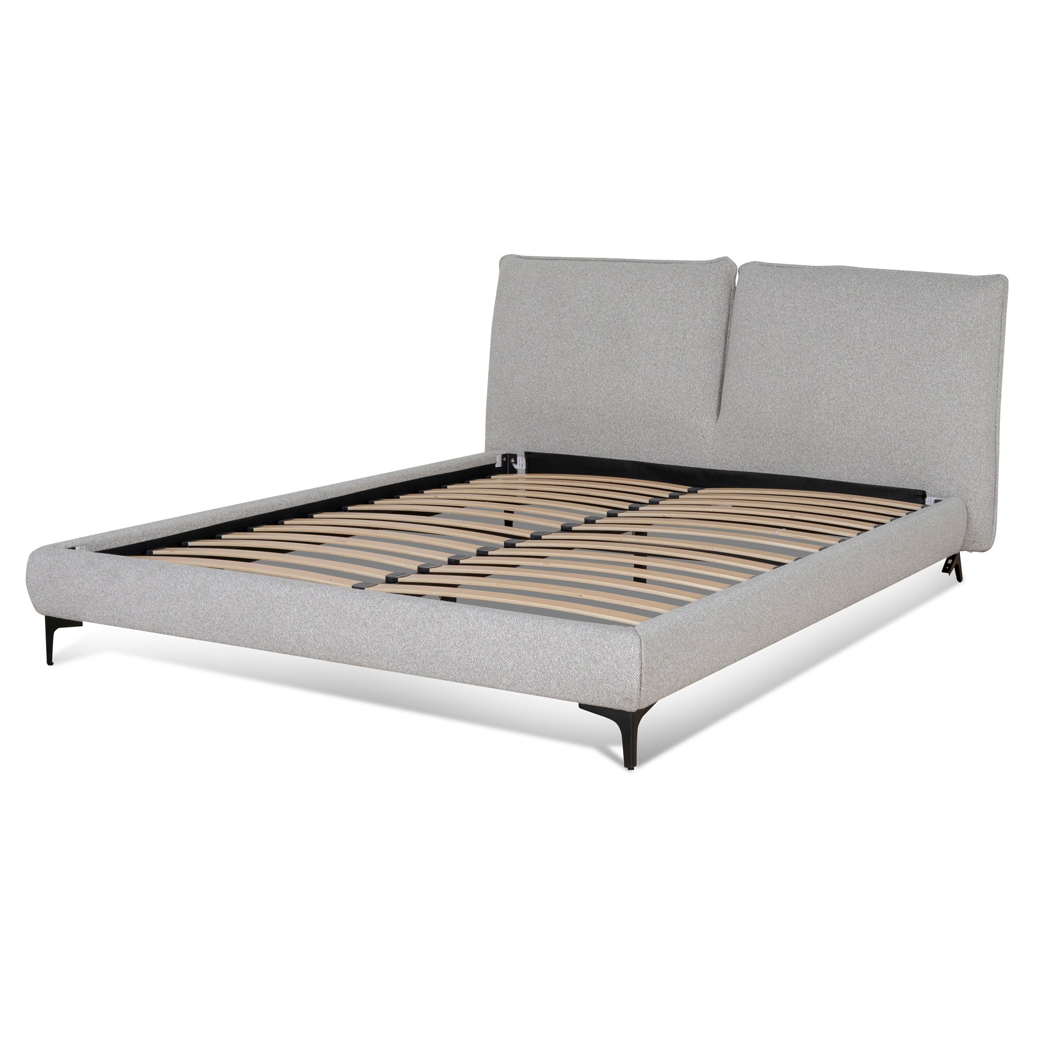 Fabric Queen Bed Frame – Clay Grey (178cm (W) x 232cm (D) x 97cm (H))