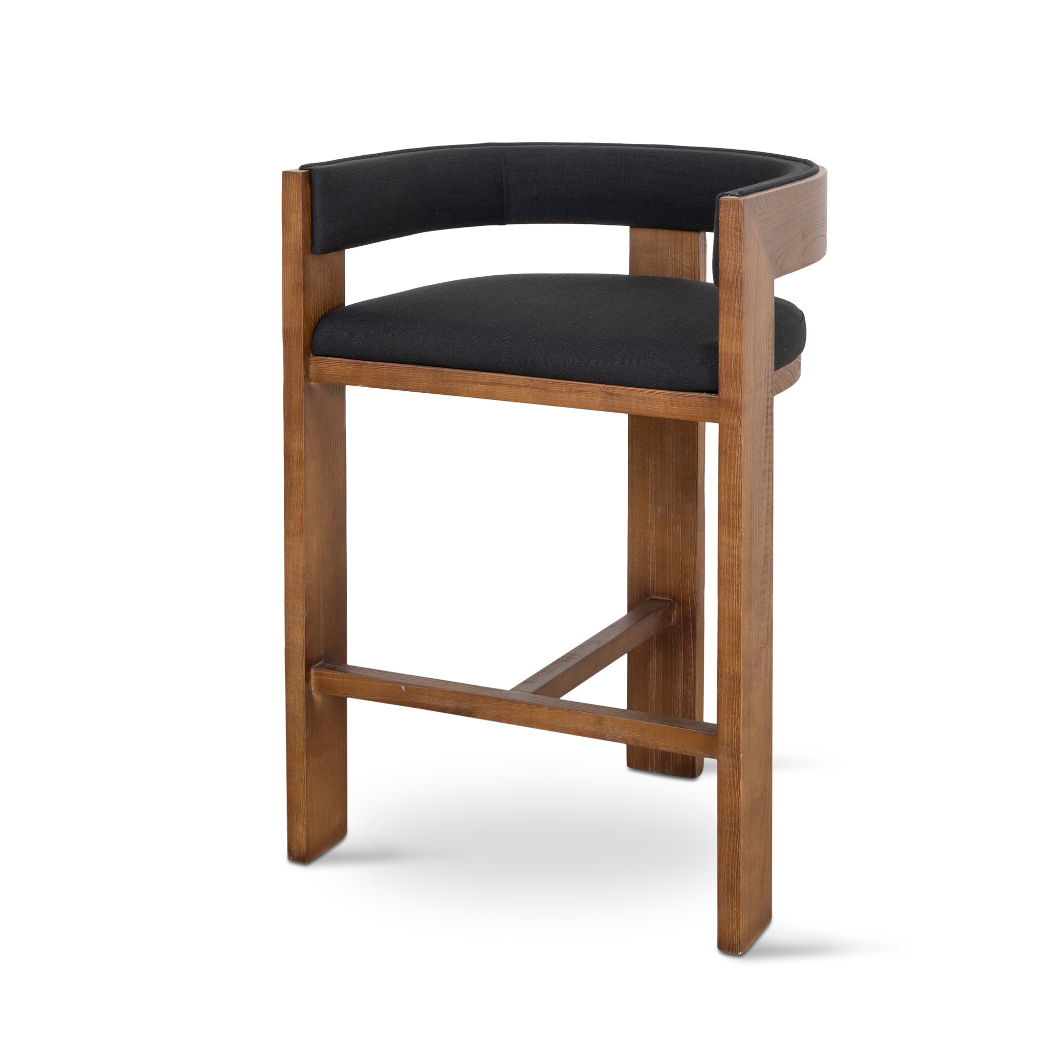 Brown ELM Barstool – Black