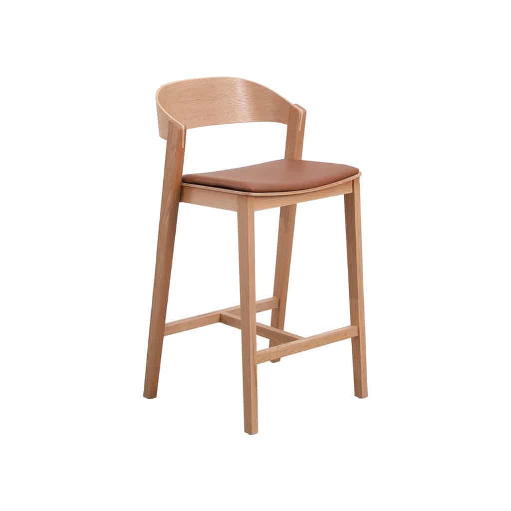 Natural Bar Stool – Brown Seat