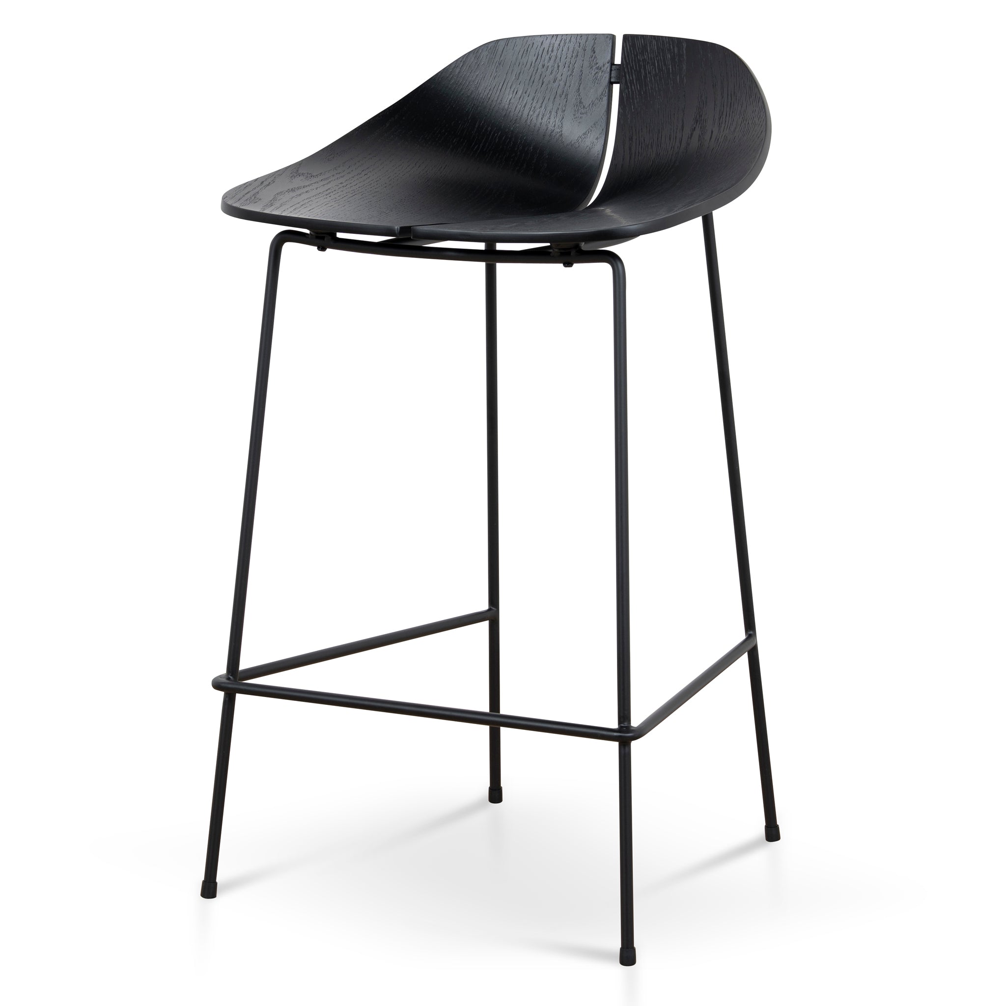 65cm Bar Stool – Full Black (46.7cm (W) x 49.5cm (D) x 79.5cm (H))
