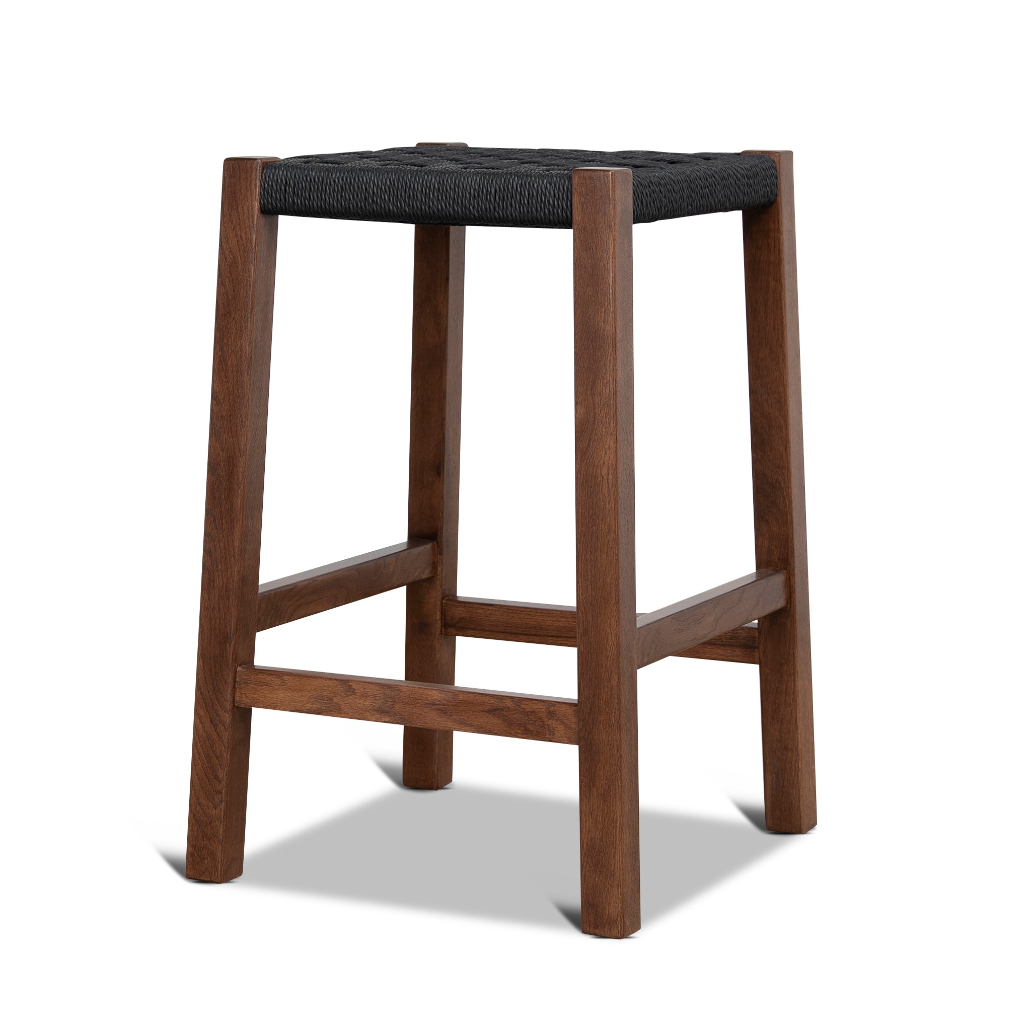 65cm Rattan Bar Stool – Walnut
