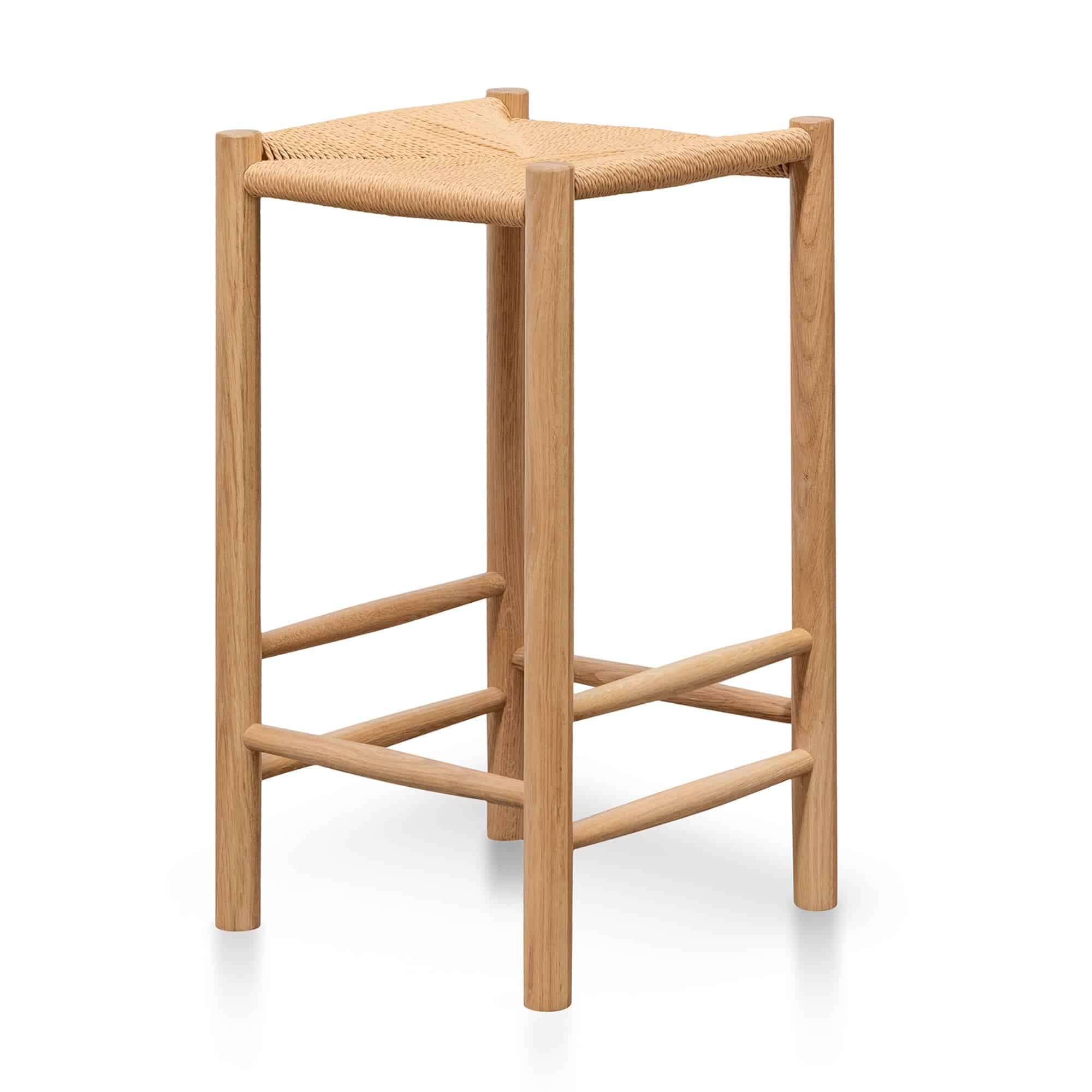 65cm Oak Bar Stool – Natural