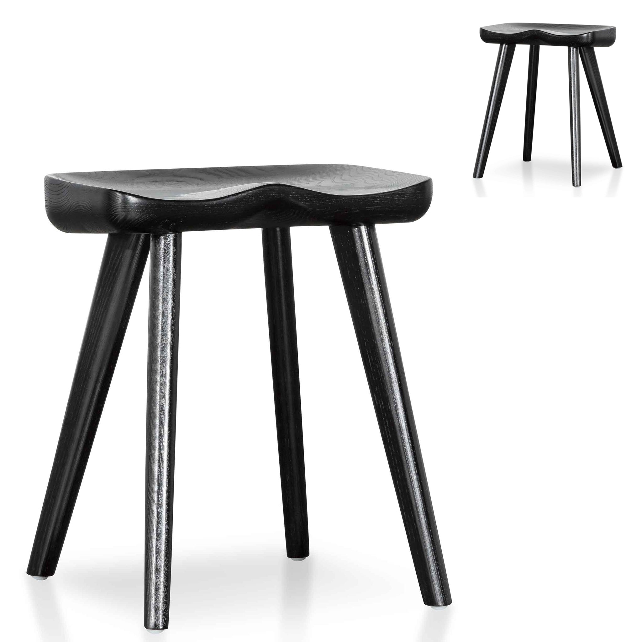 45cm Barstool – Black (Set of 2)