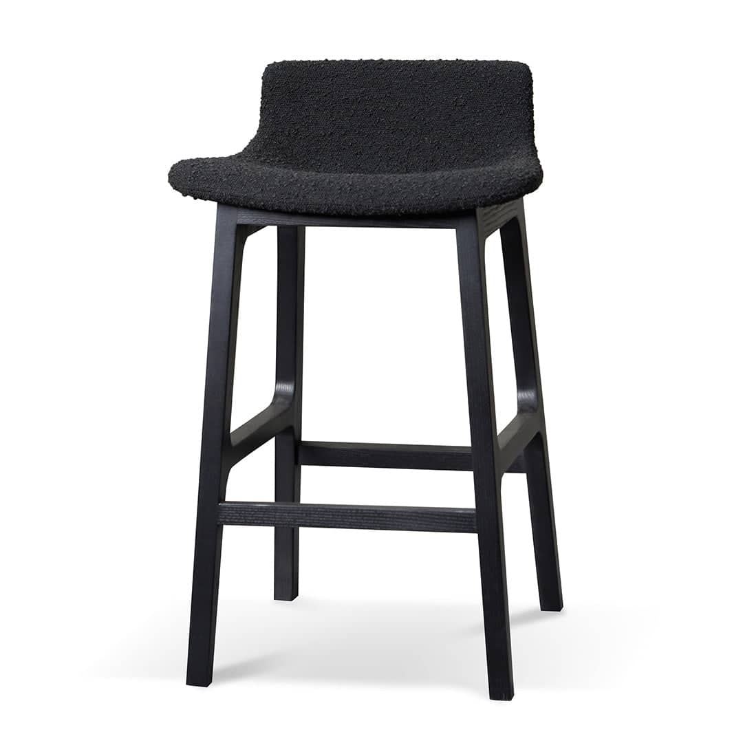 65cm Bar Stool – Full Black (51cm (W) x 47cm (D) x 78.5cm (H))