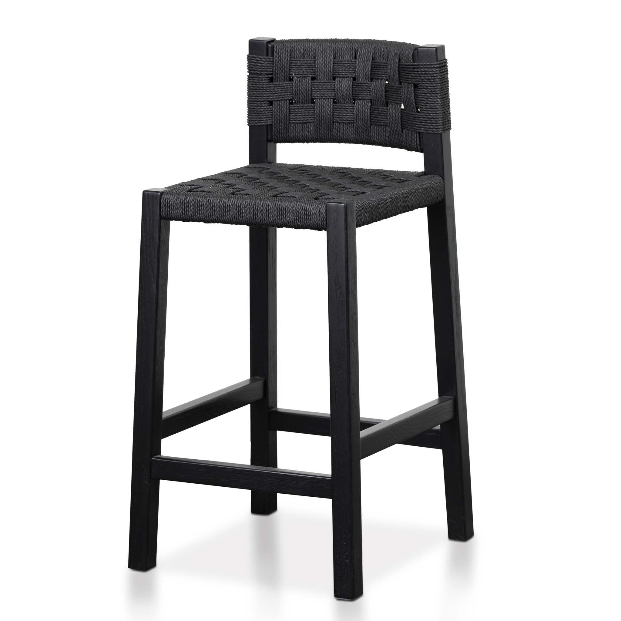 Rattan Bar Stool – Black