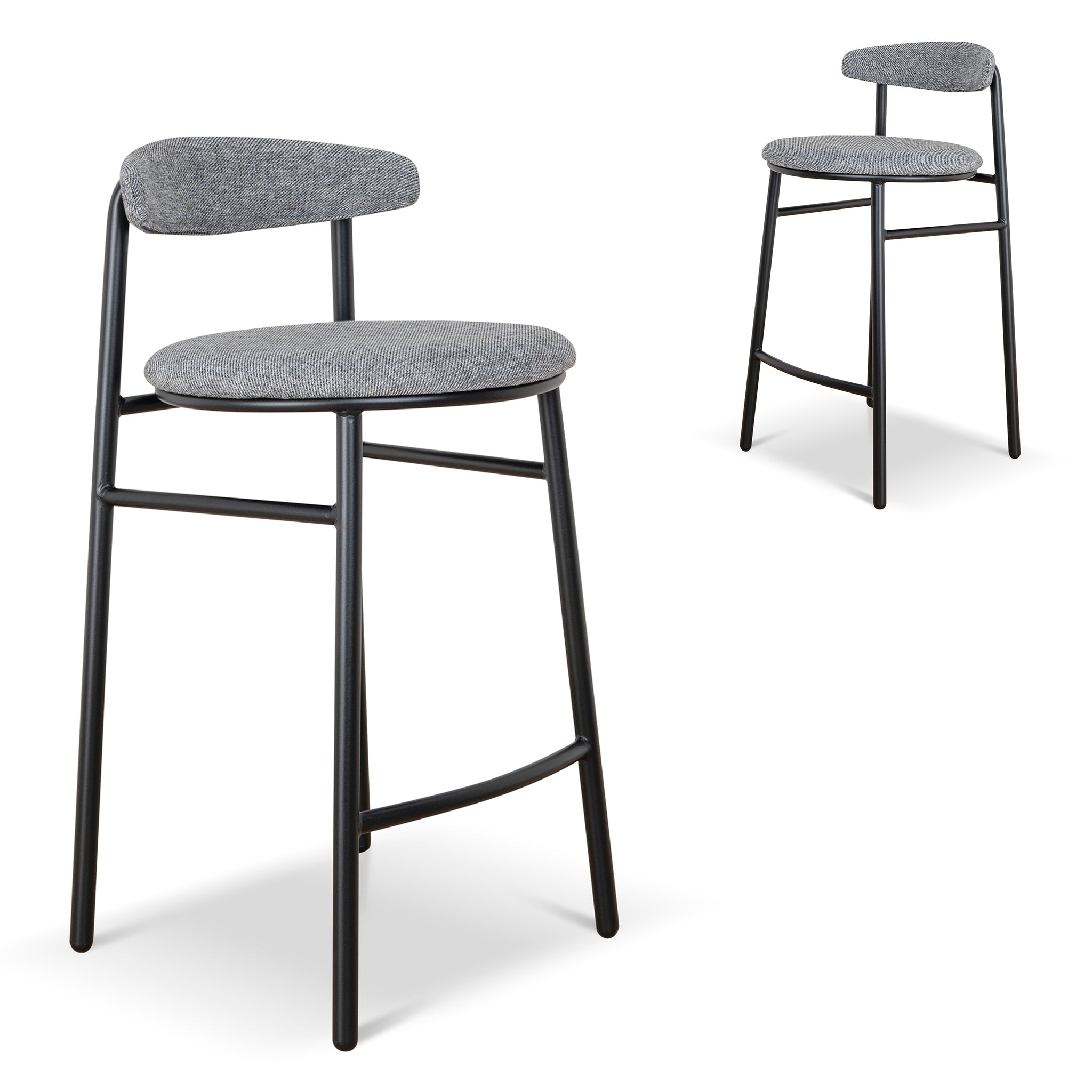 65cm Bar Stool – Lava Grey (Set of 2)