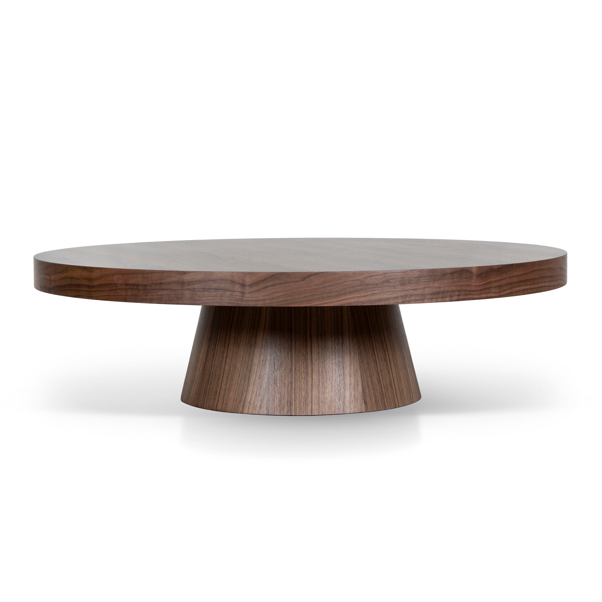 1.1m Round Coffee Table – Walnut