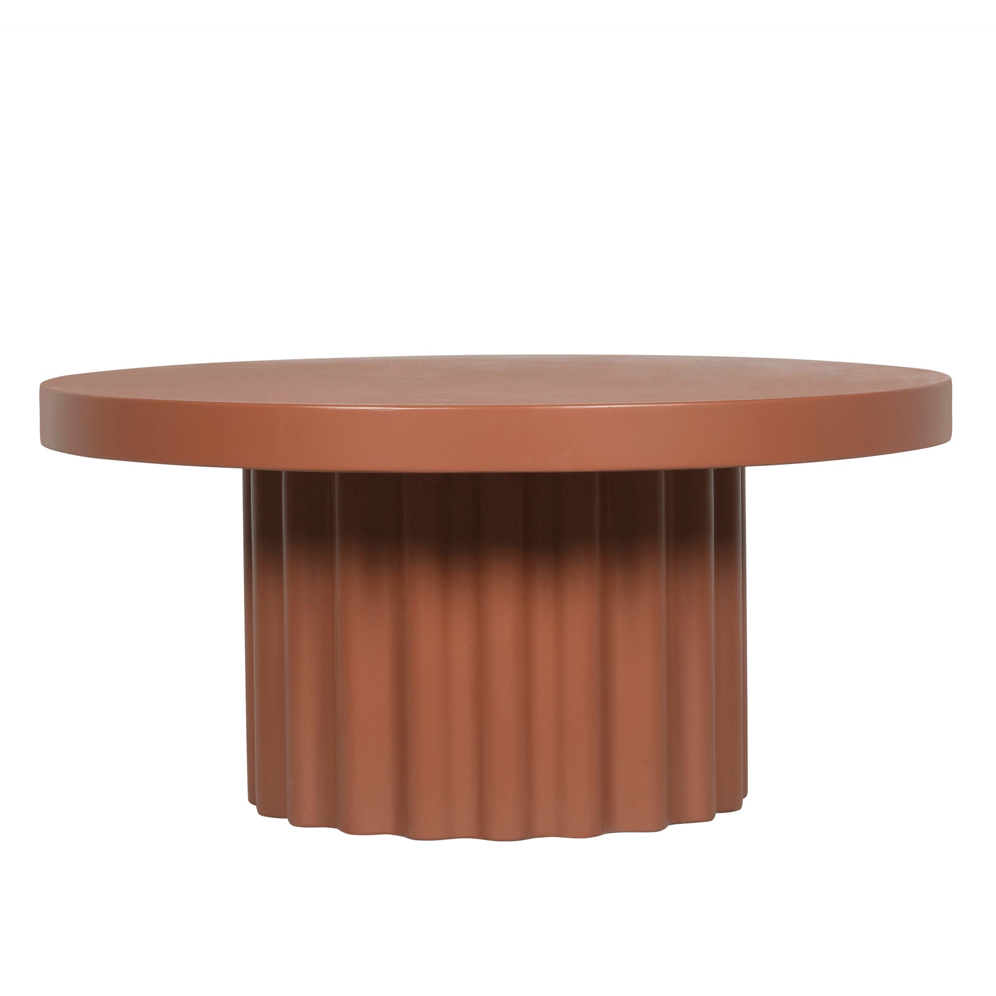 90cm Concrete Coffee Table – Terracotta