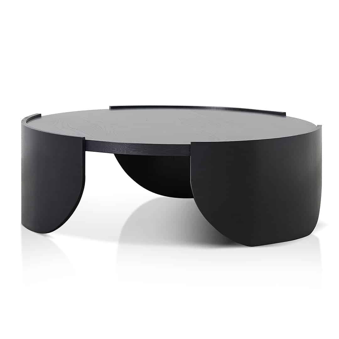 1.1m Round Coffee Table – Black