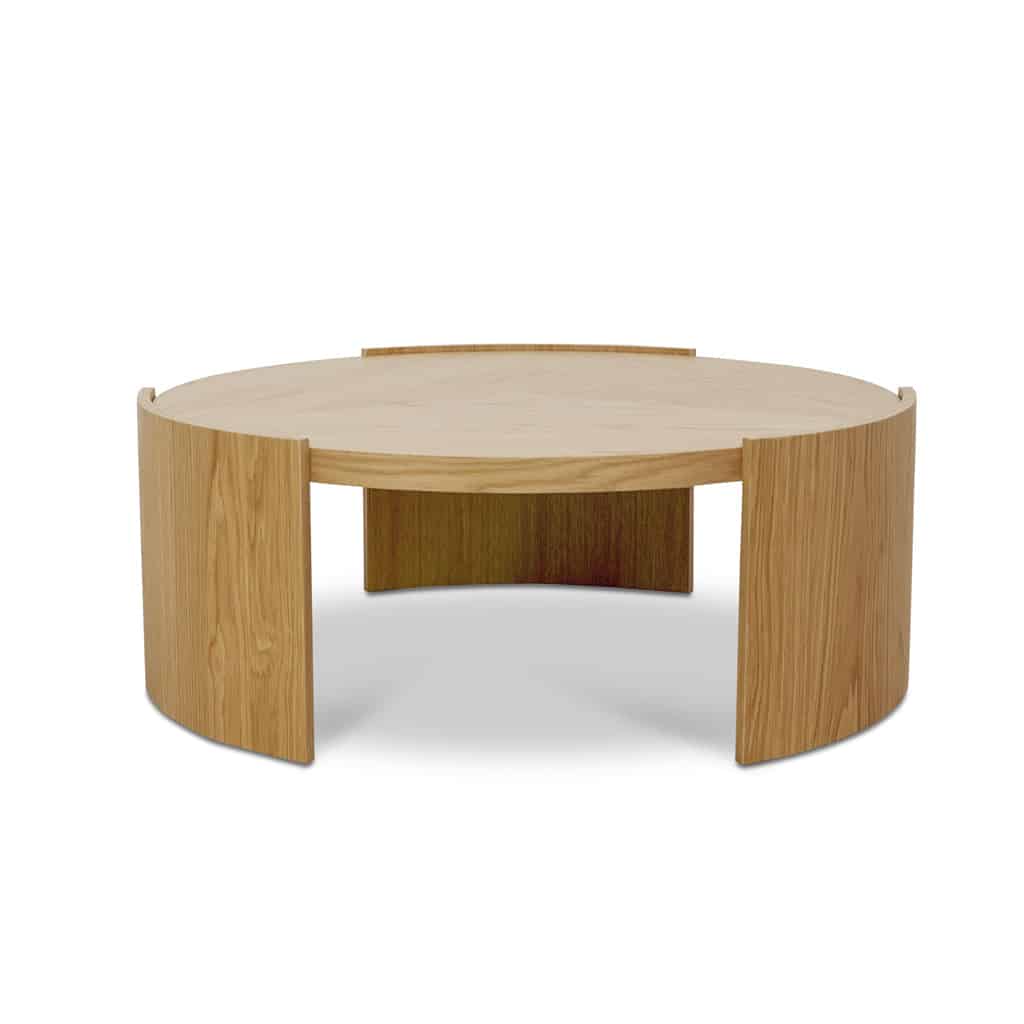 100cm Wooden Round Coffee Table – Natural