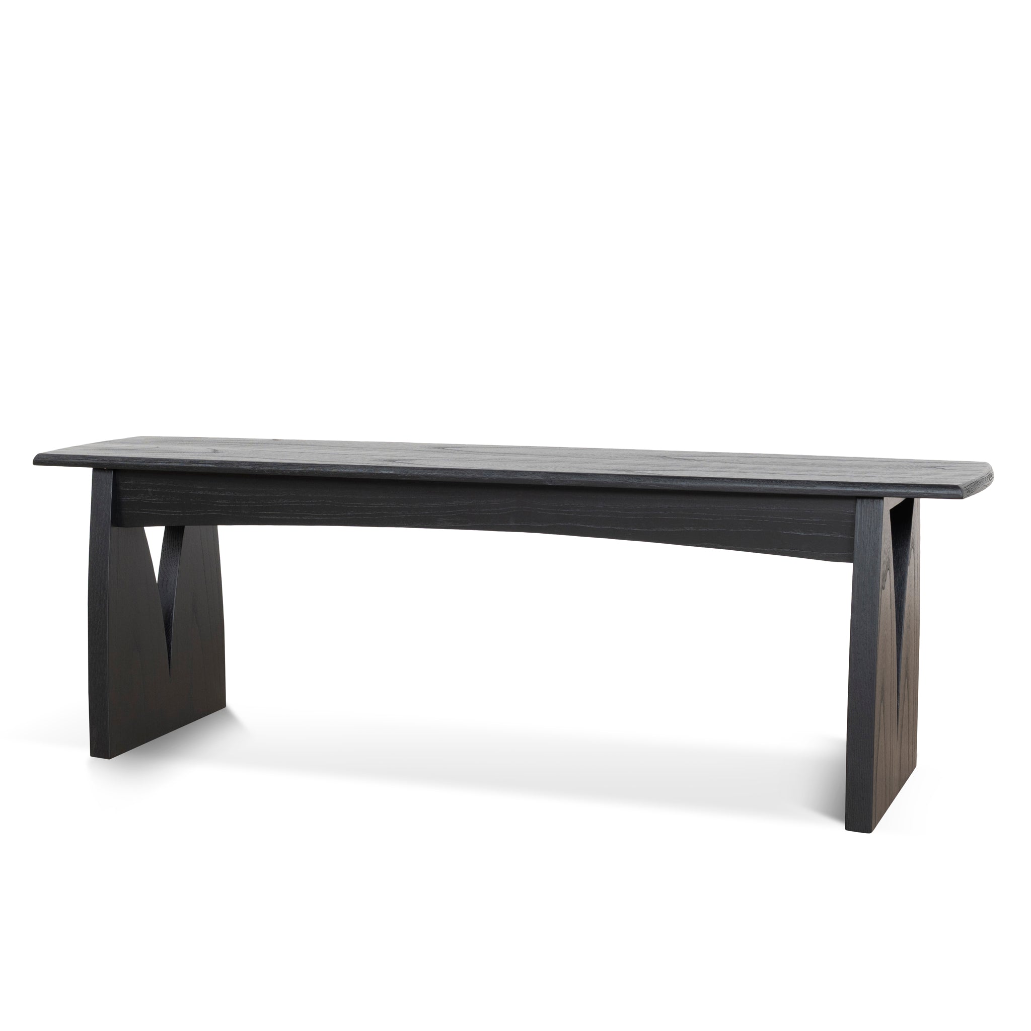 1.4m Elm Dining Bench – Full Black