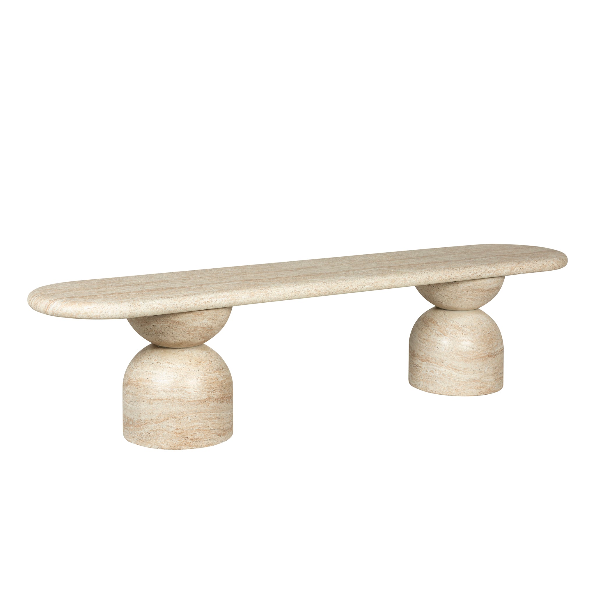 2m Indoor Bench – Light Travertine Look