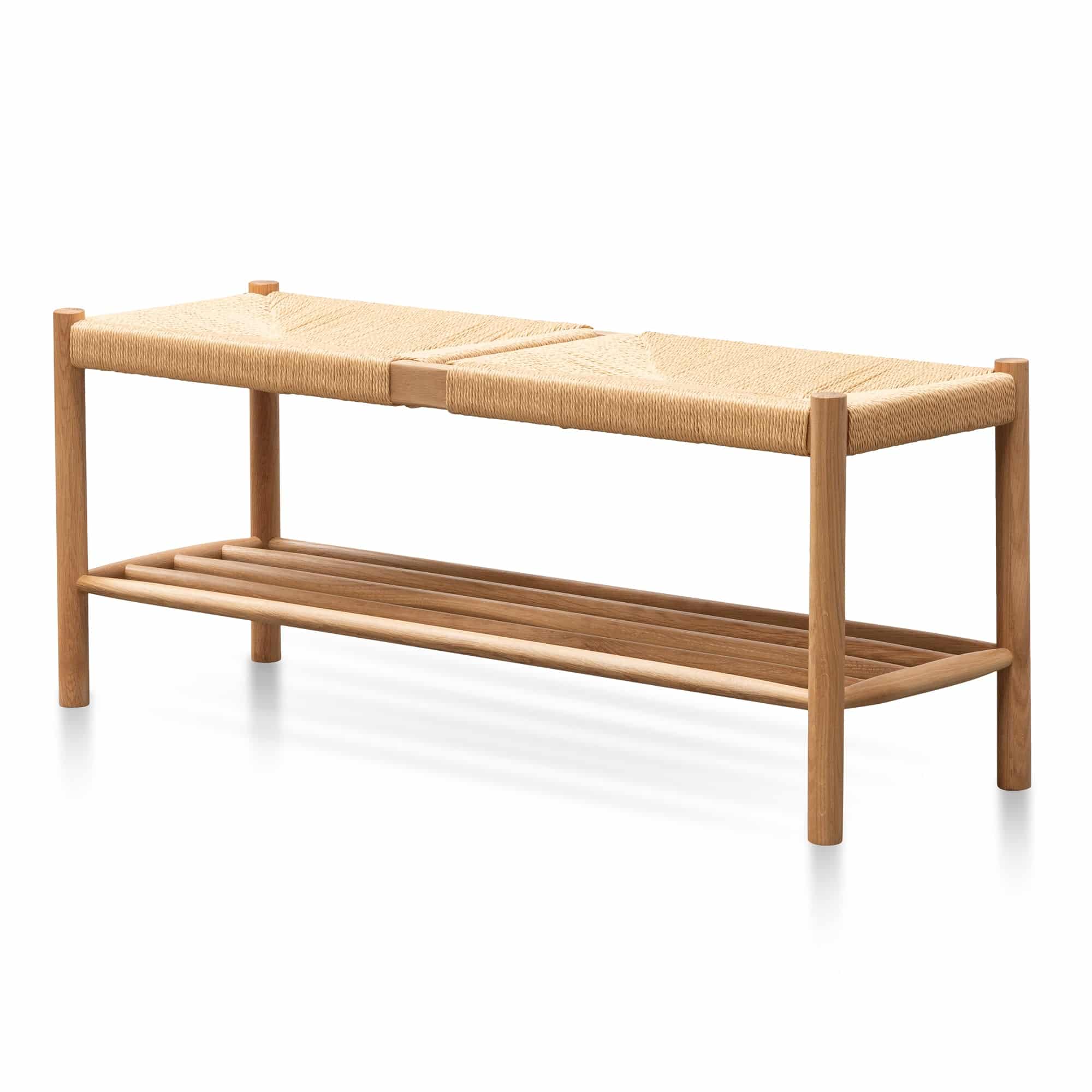 110cm Oak Bench – Natural Seat