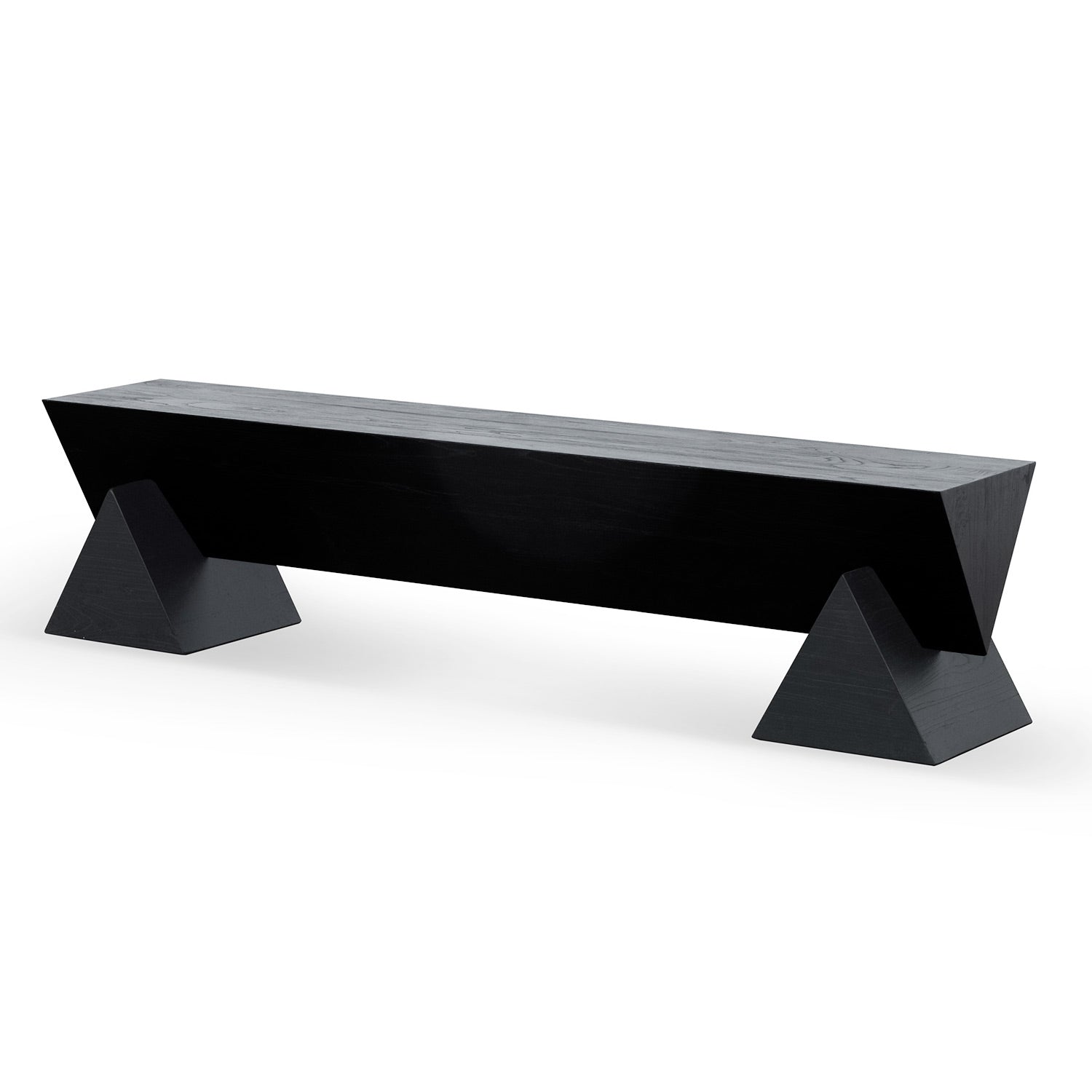 1.9m Elm Bench – Full Black