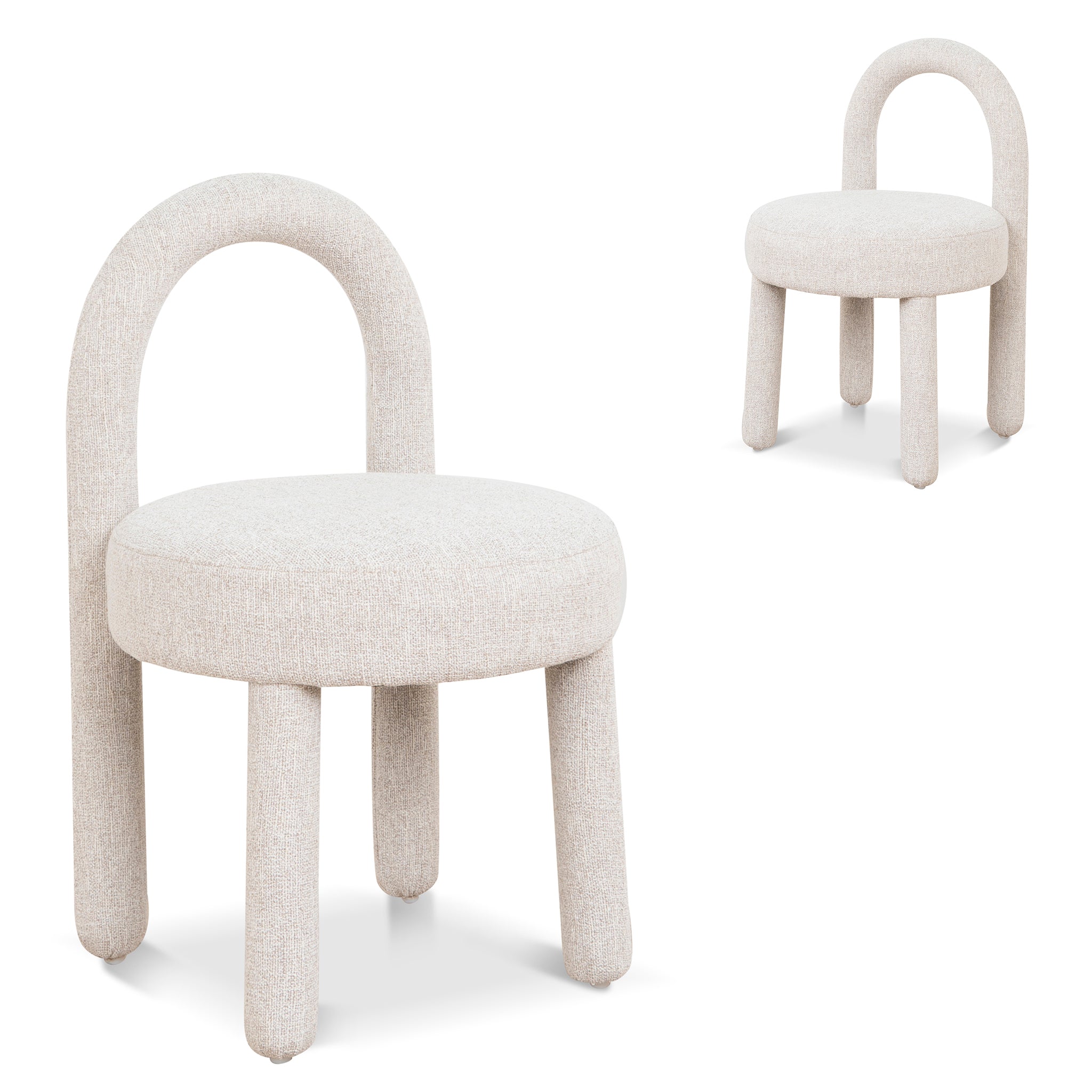 Dining Chair – Coastal Beige (Set of 2) (50cm (W) x 50cm (D) x 76cm (H))
