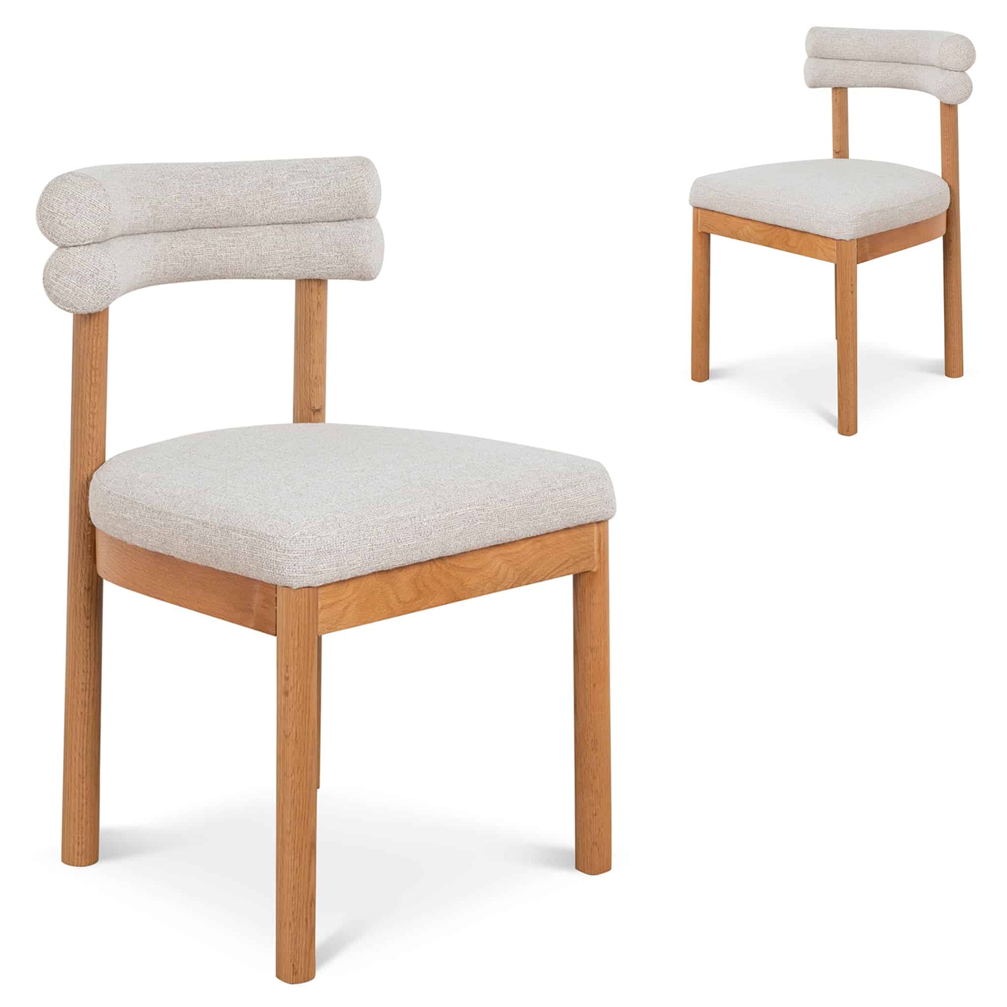 Dining Chair – Coastal Beige (Set of 2) (53cm (W) x 55cm (D) x 82cm (H))
